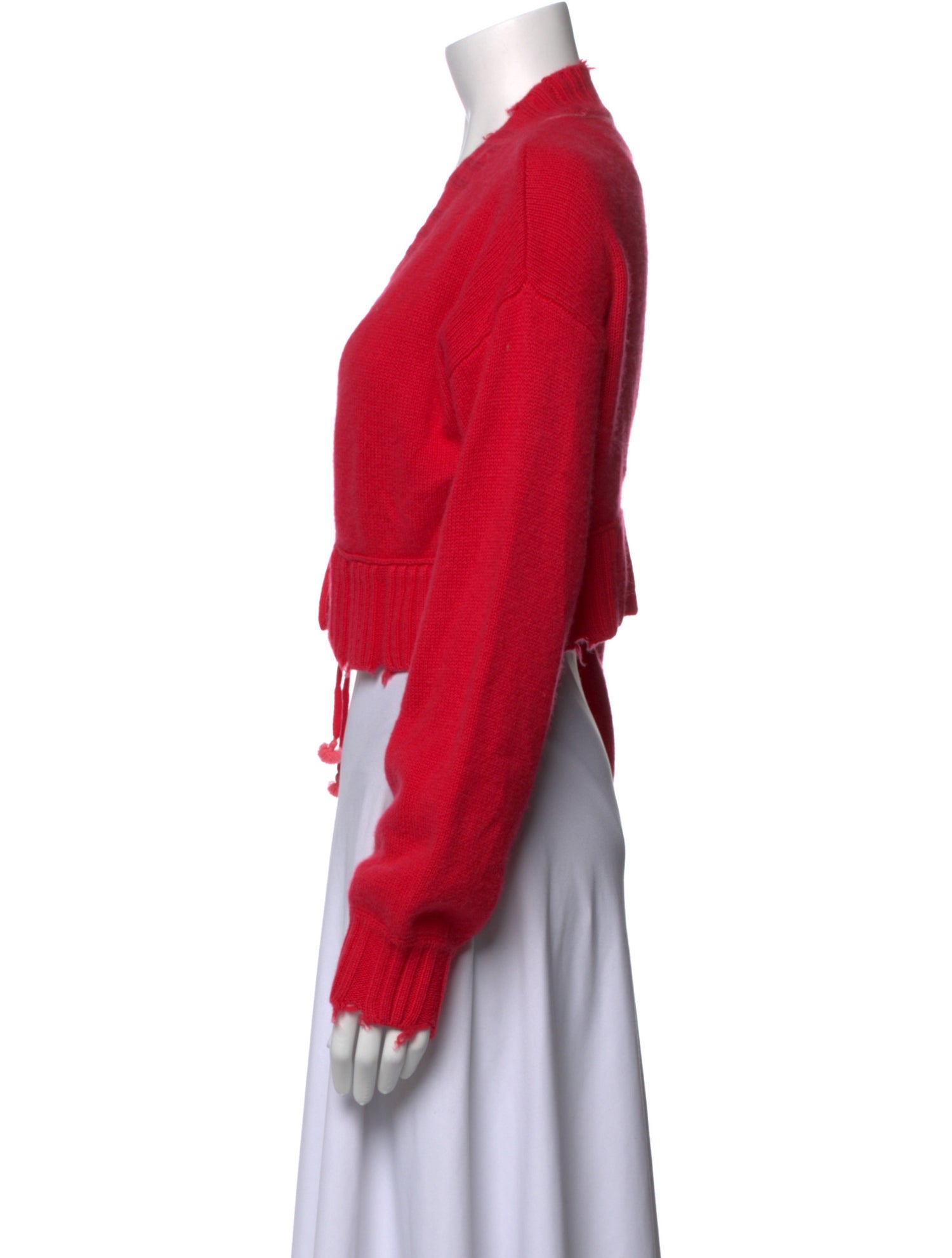 Brazeau Tricot Cashmere Plunge Neckline Sweater