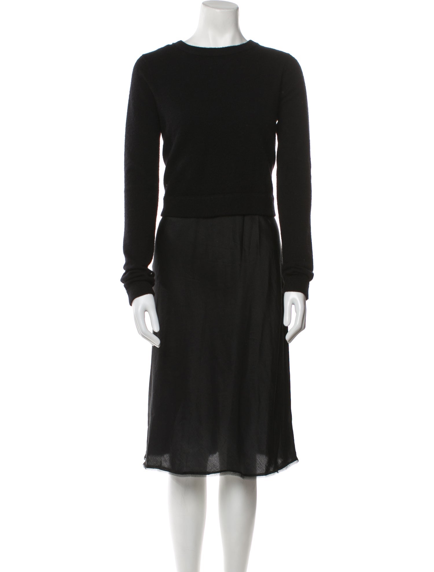 Brazeau Tricot Bateau Neckline Knee-Length Dress