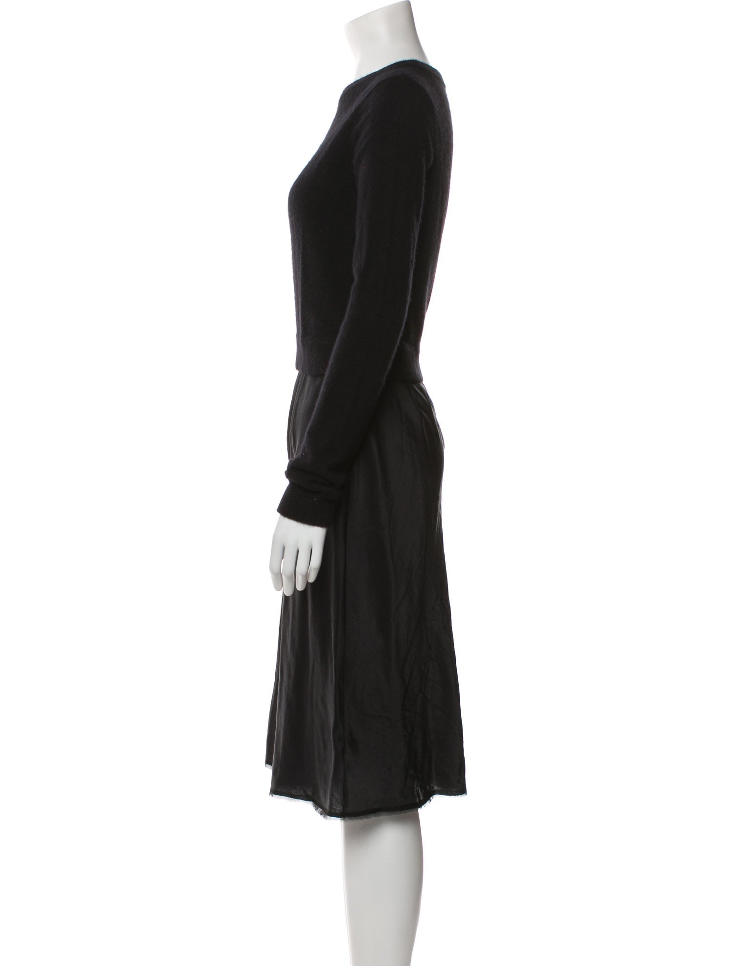Brazeau Tricot Bateau Neckline Knee-Length Dress