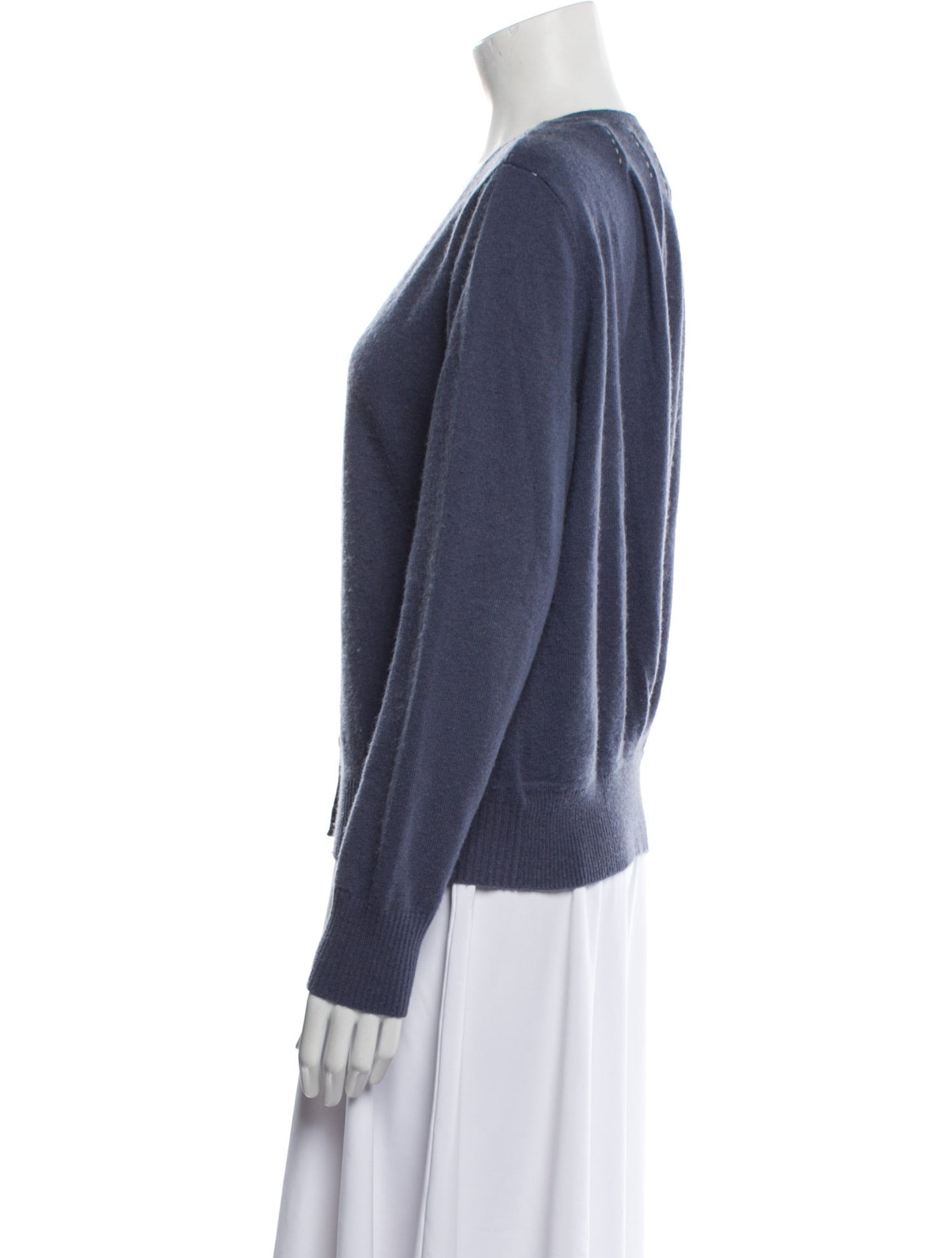 Brazeau Tricot Cashmere V-Neck Sweater
