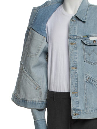 Bianca Saunders Graphic Print Denim Jacket