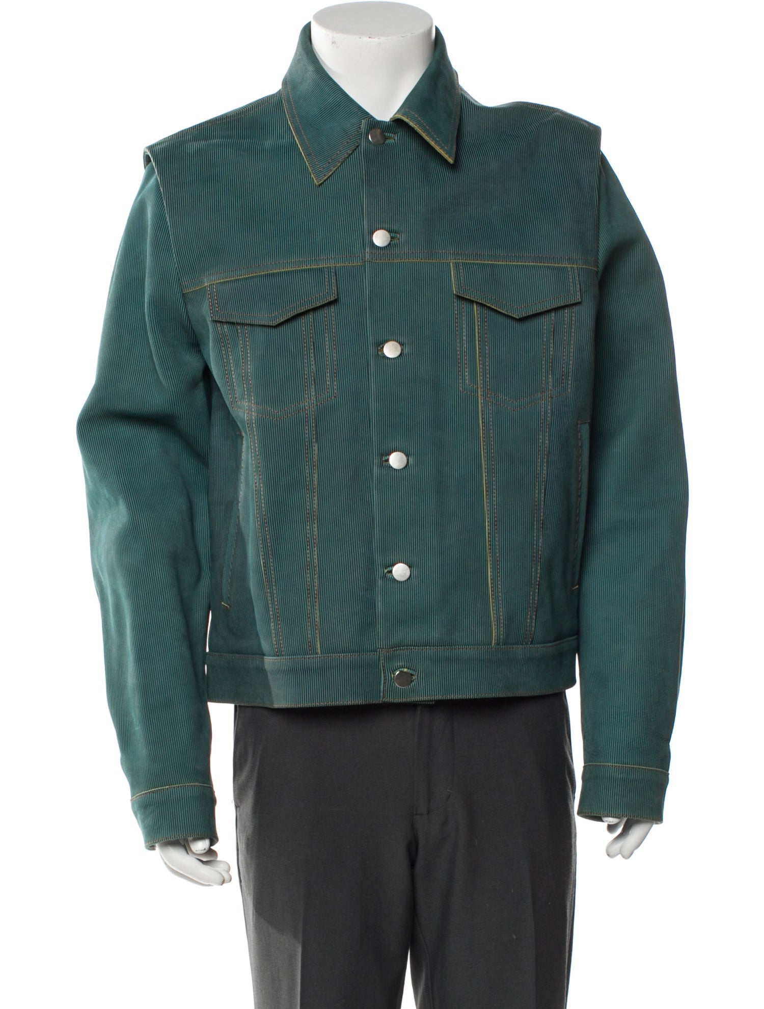 Bianca Saunders Leather Trucker Jacket