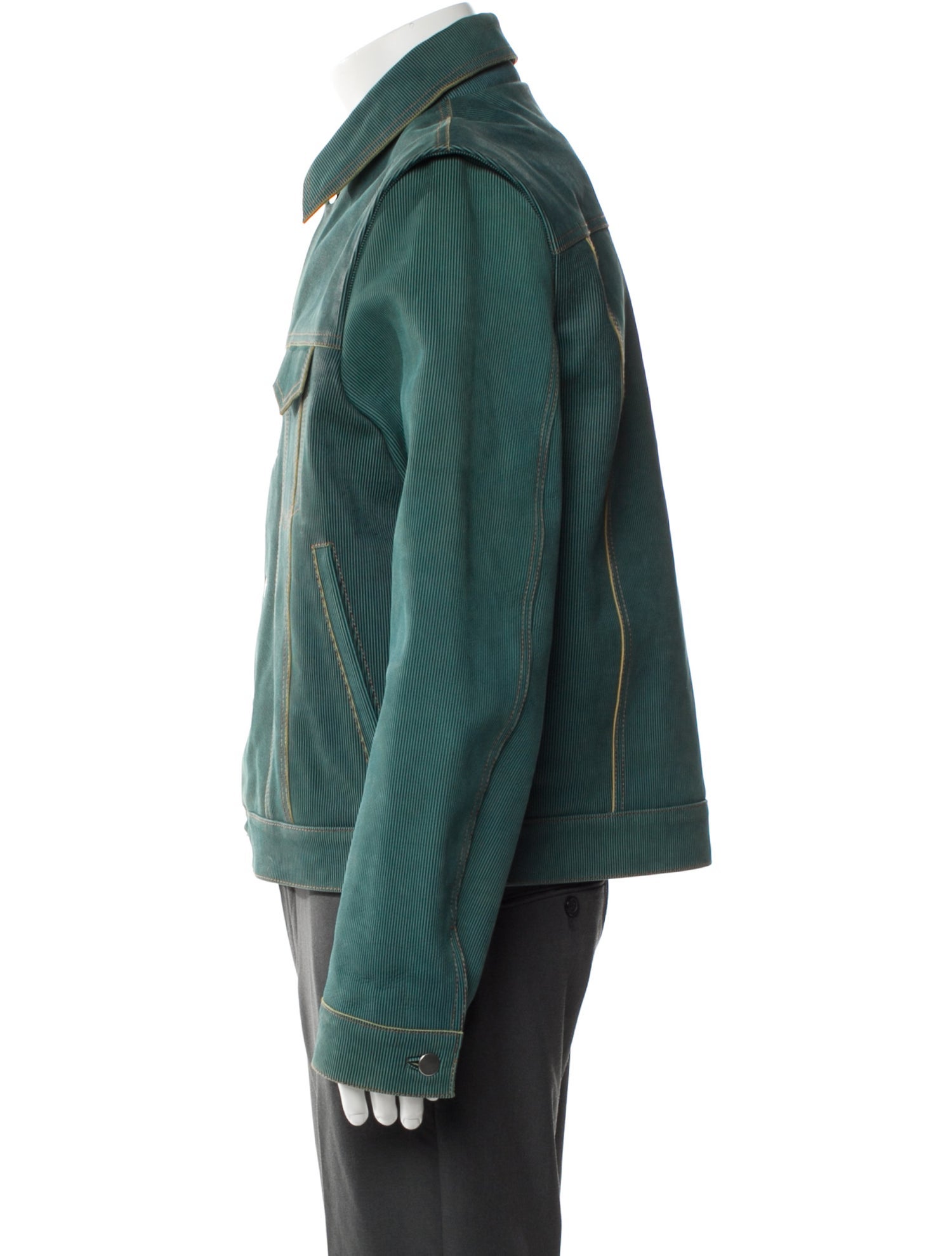 Bianca Saunders Leather Trucker Jacket