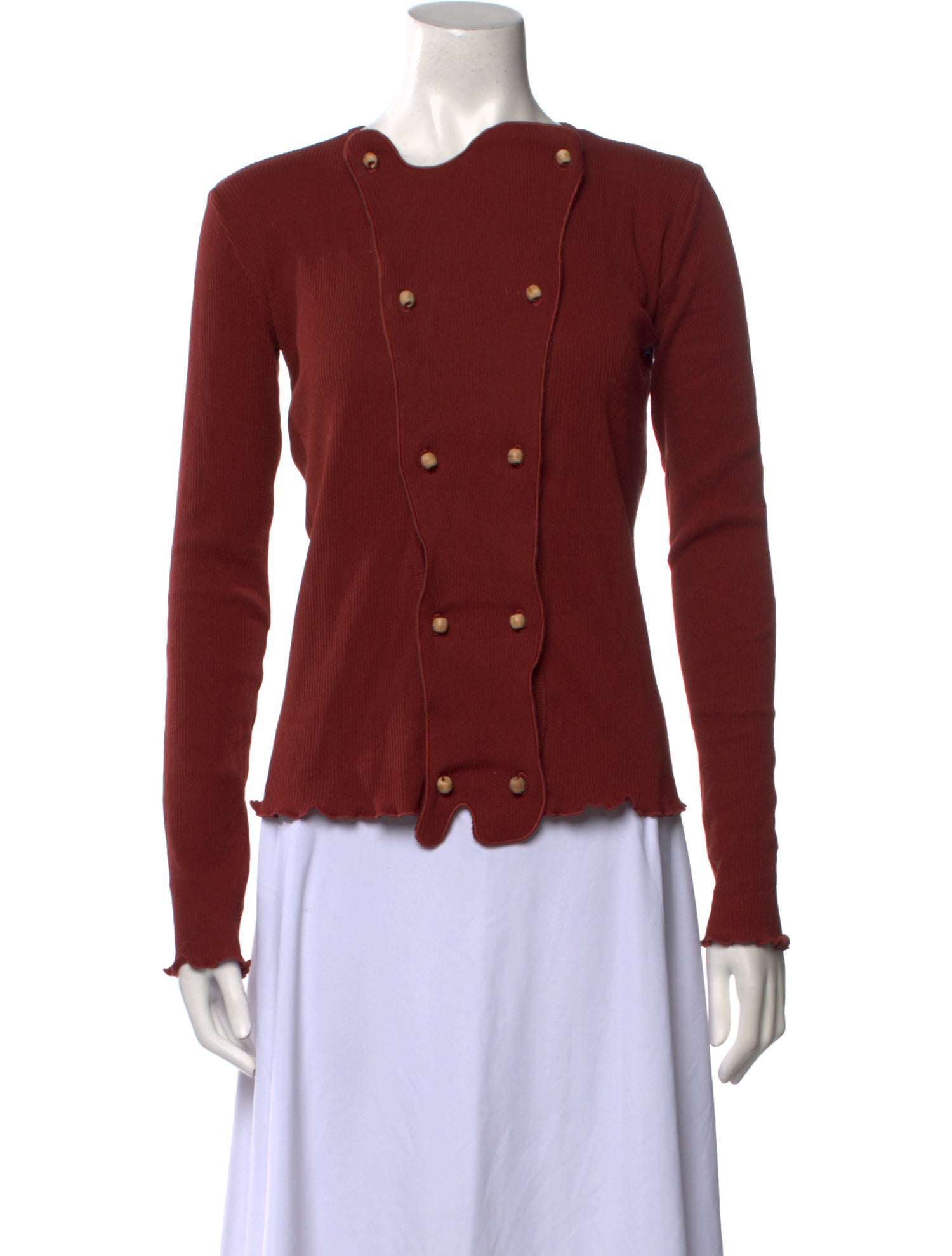 Baserange Long Sleeve Button-Up Top