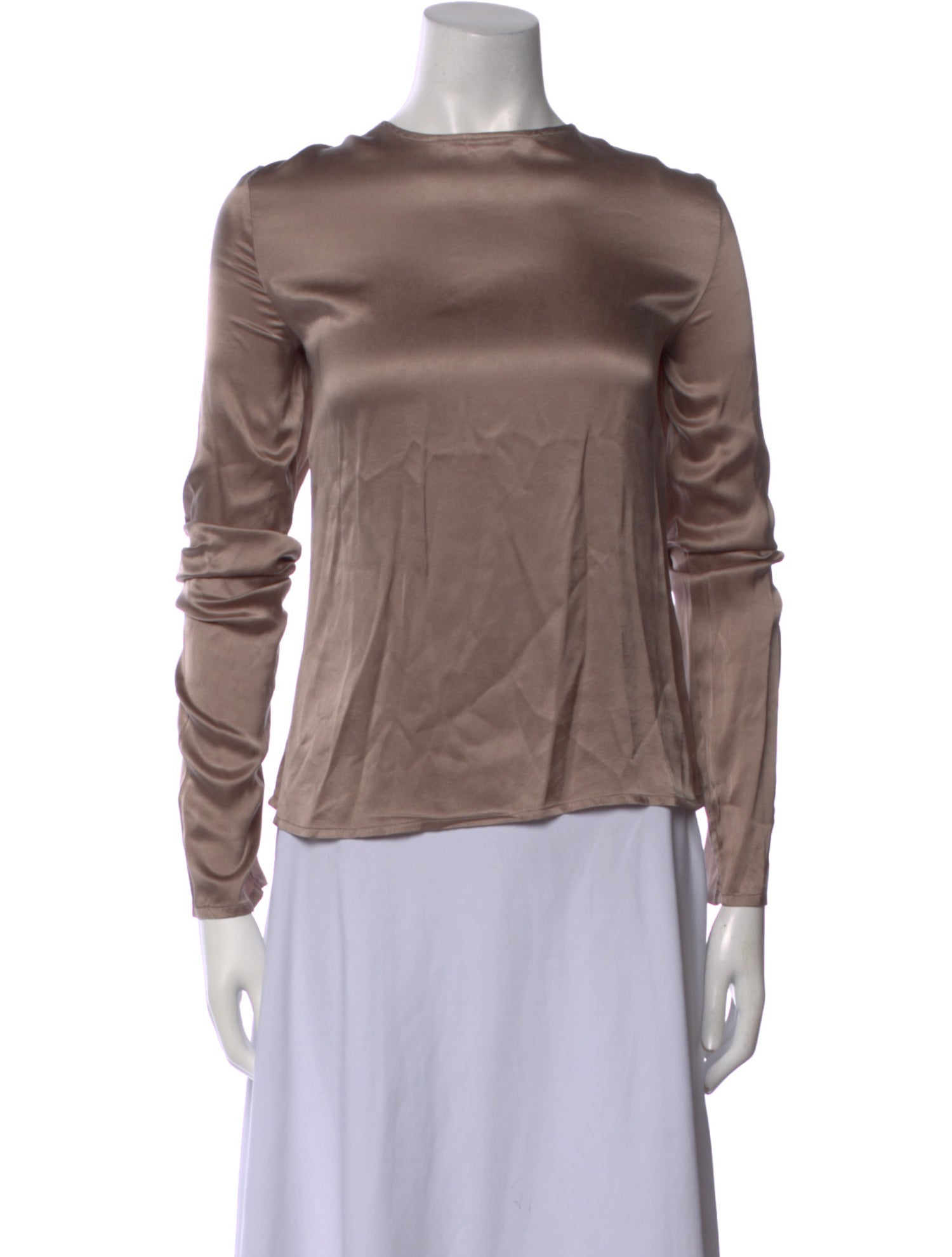 Baserange Silk Crew Neck Top