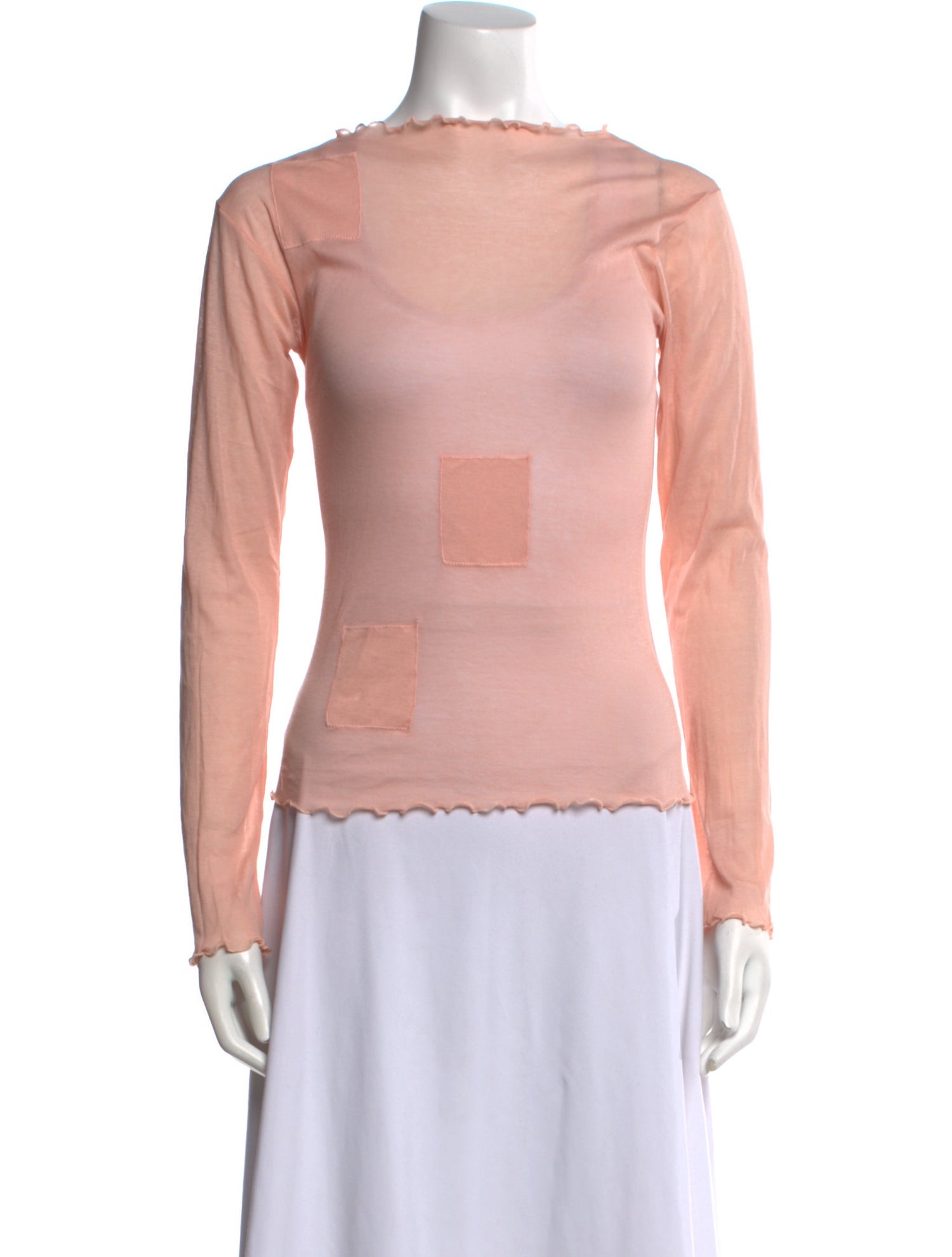 Baserange Bateau Neckline Long Sleeve Top