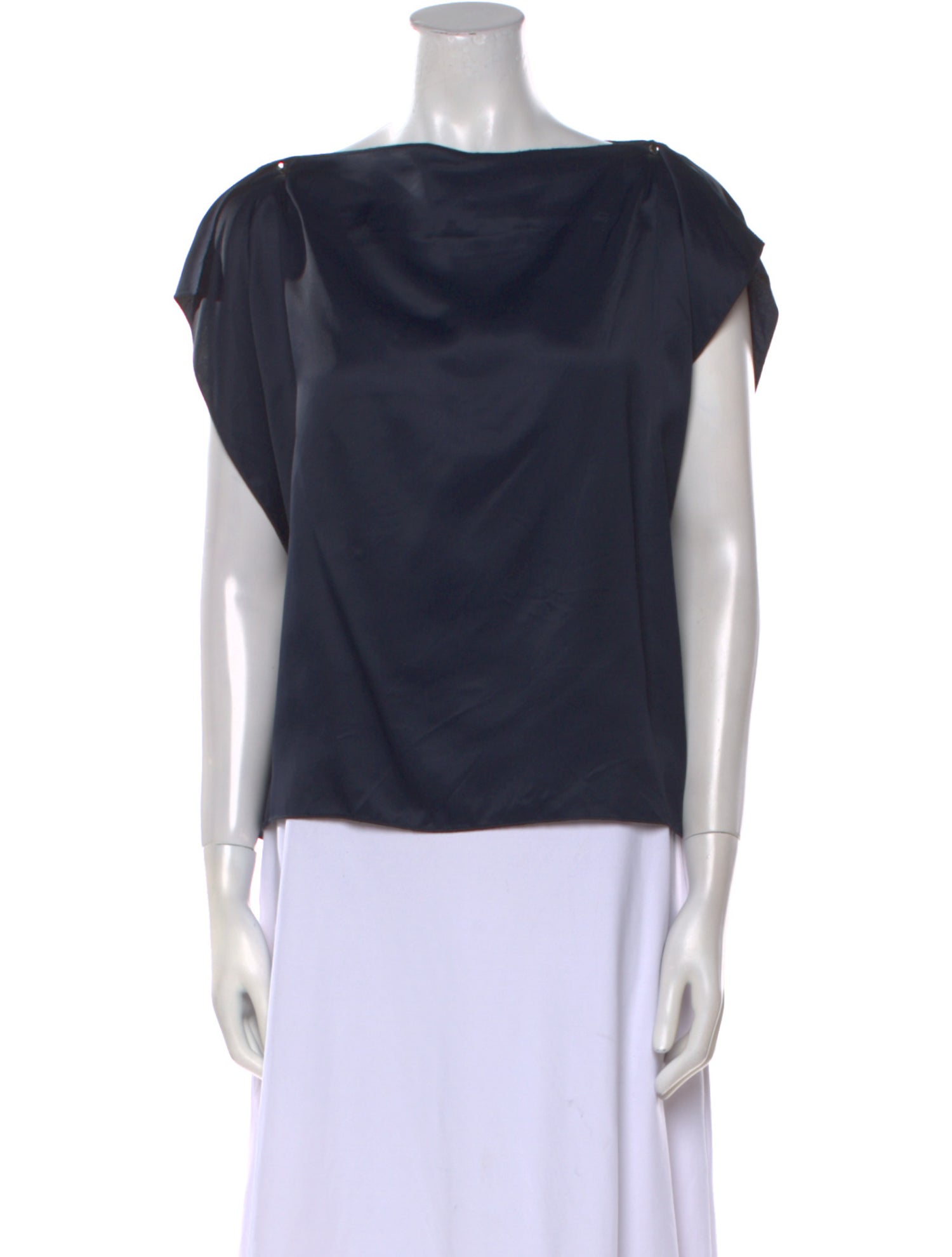 Baserange Linen Bateau Neckline Blouse