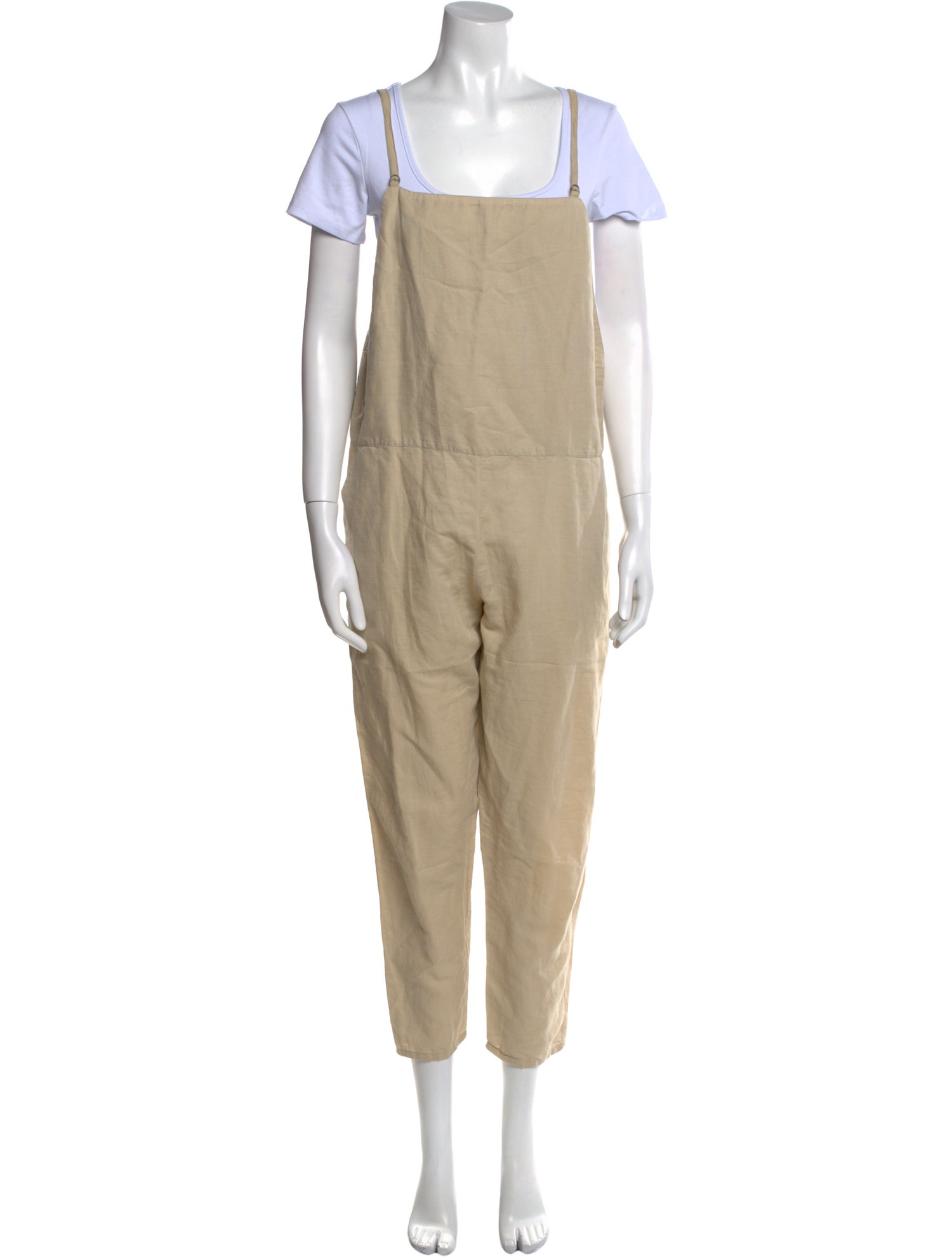 Baserange Linen Square Neckline Jumpsuit