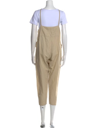 Baserange Linen Square Neckline Jumpsuit