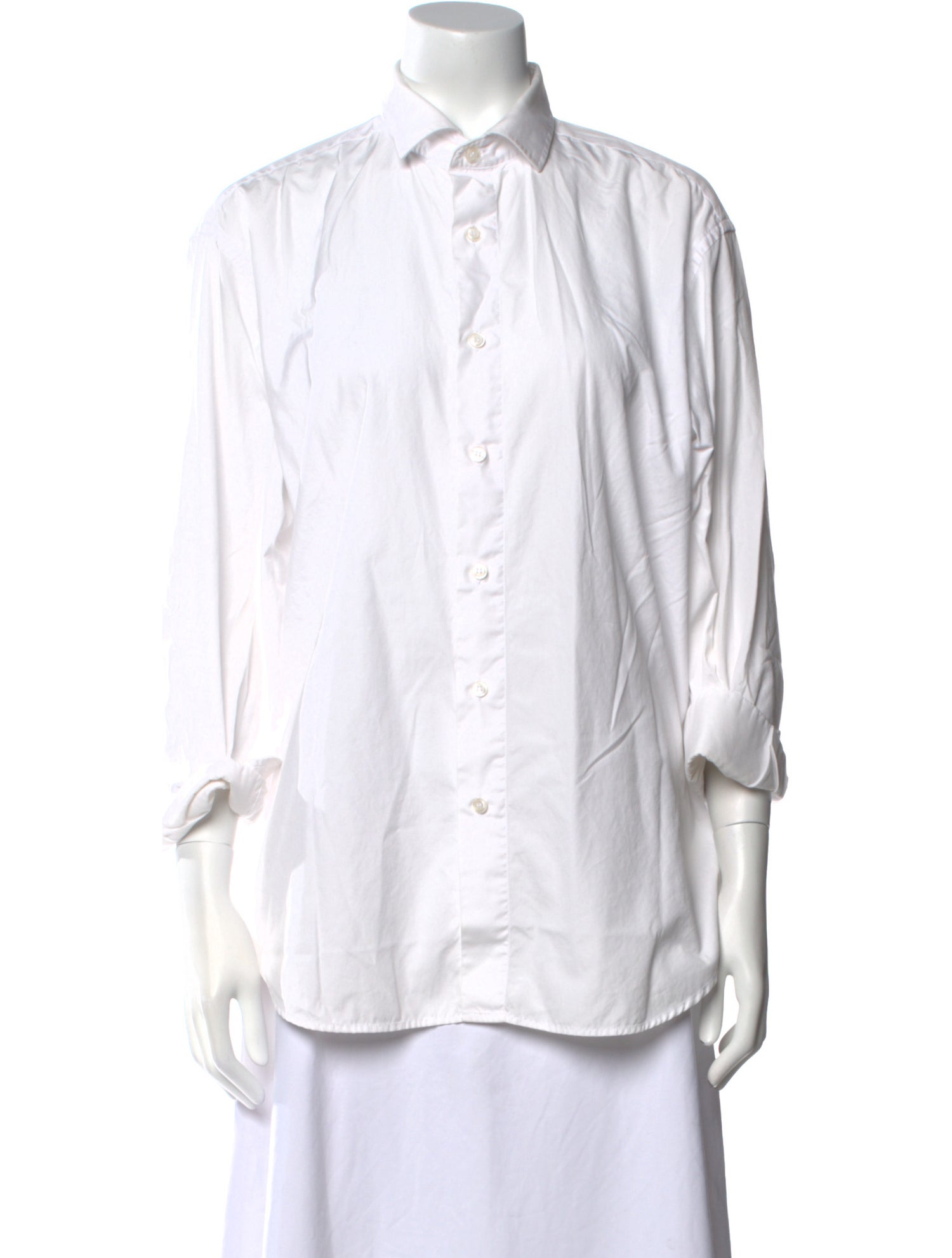 Baserange Three-Quarter Sleeve Button-Up Top