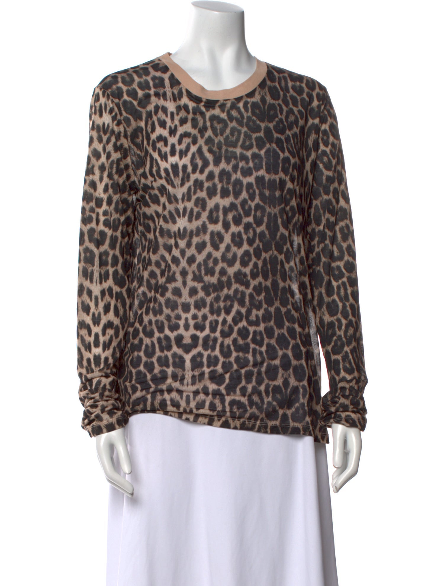 Baserange Animal Print Crew Neck Blouse w/ Tags