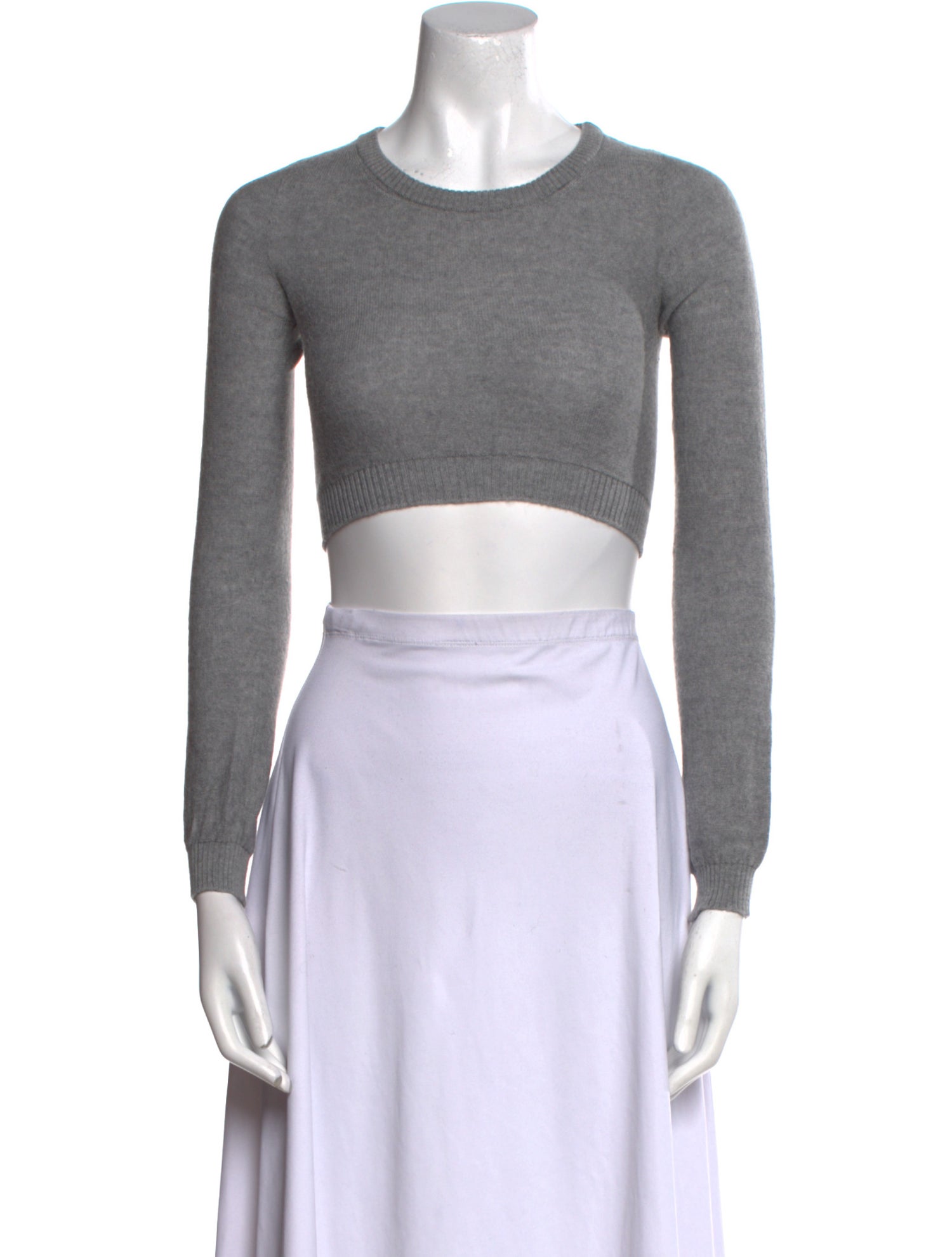 Baserange Merino Wool Crew Neck Crop Top