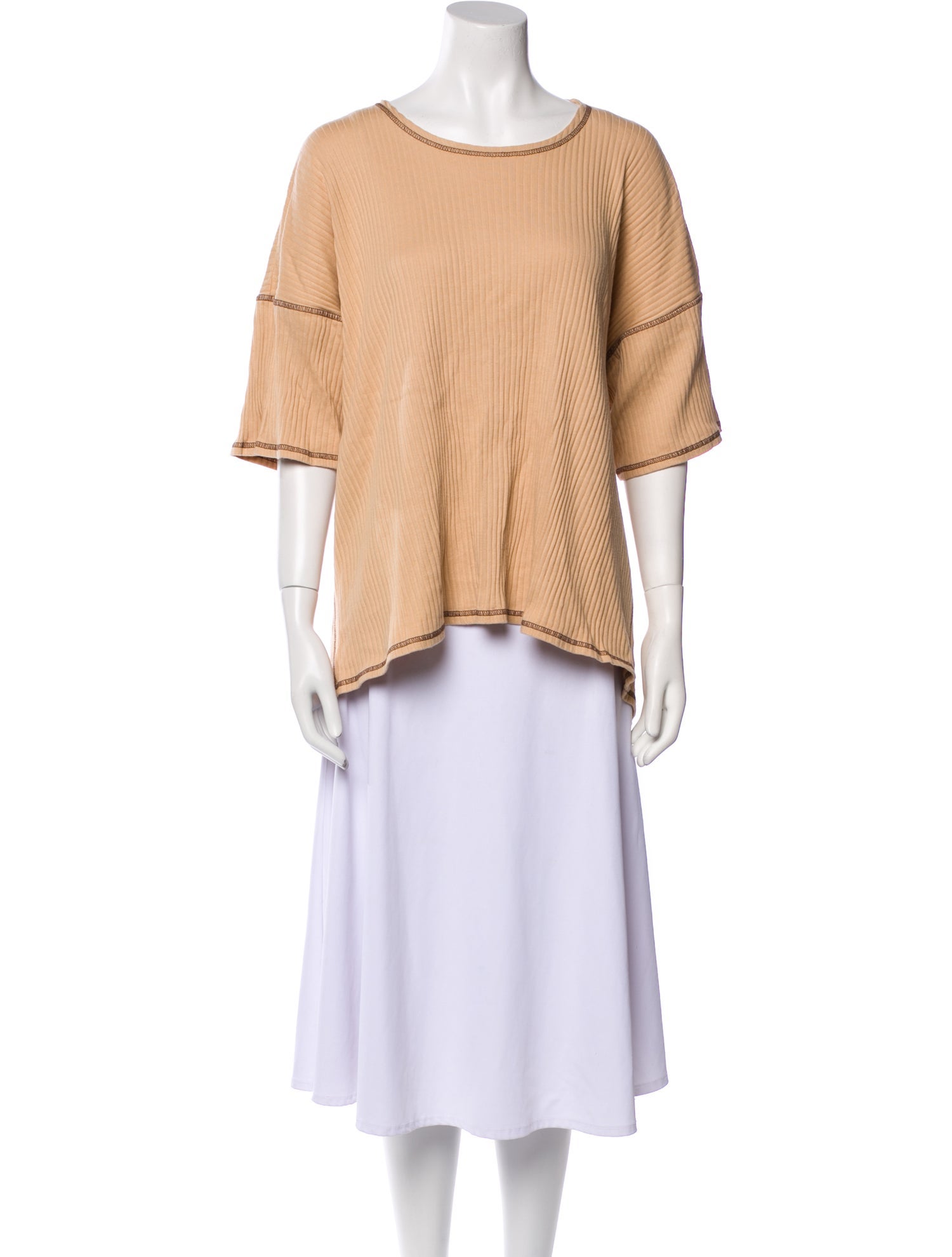 Baserange Bateau Neckline Three-Quarter Sleeve Tunic