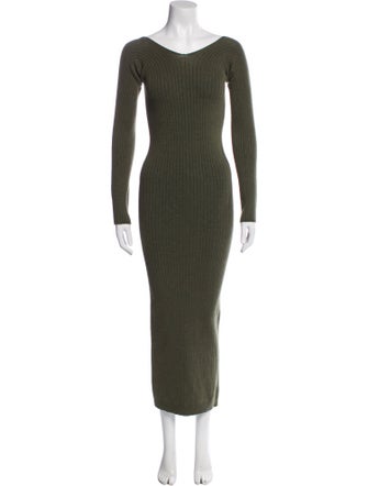 Baserange Bateau Neckline Midi Length Dress