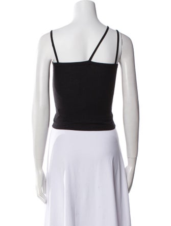 Baserange Square Neckline Sleeveless Crop Top