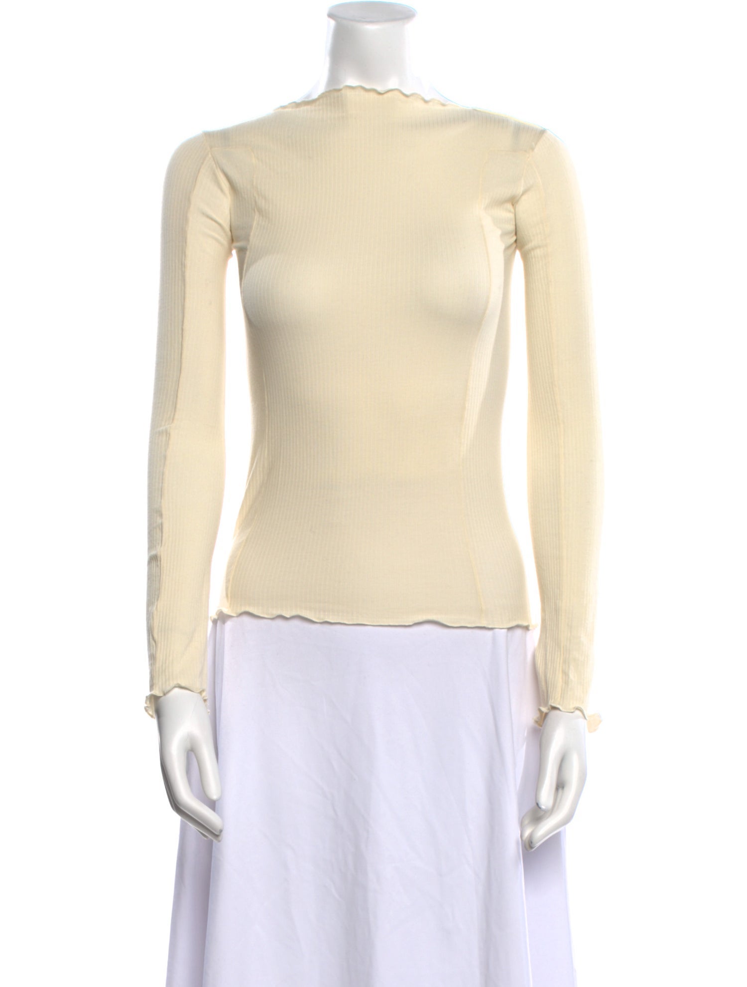 Baserange Bateau Neckline Long Sleeve Top