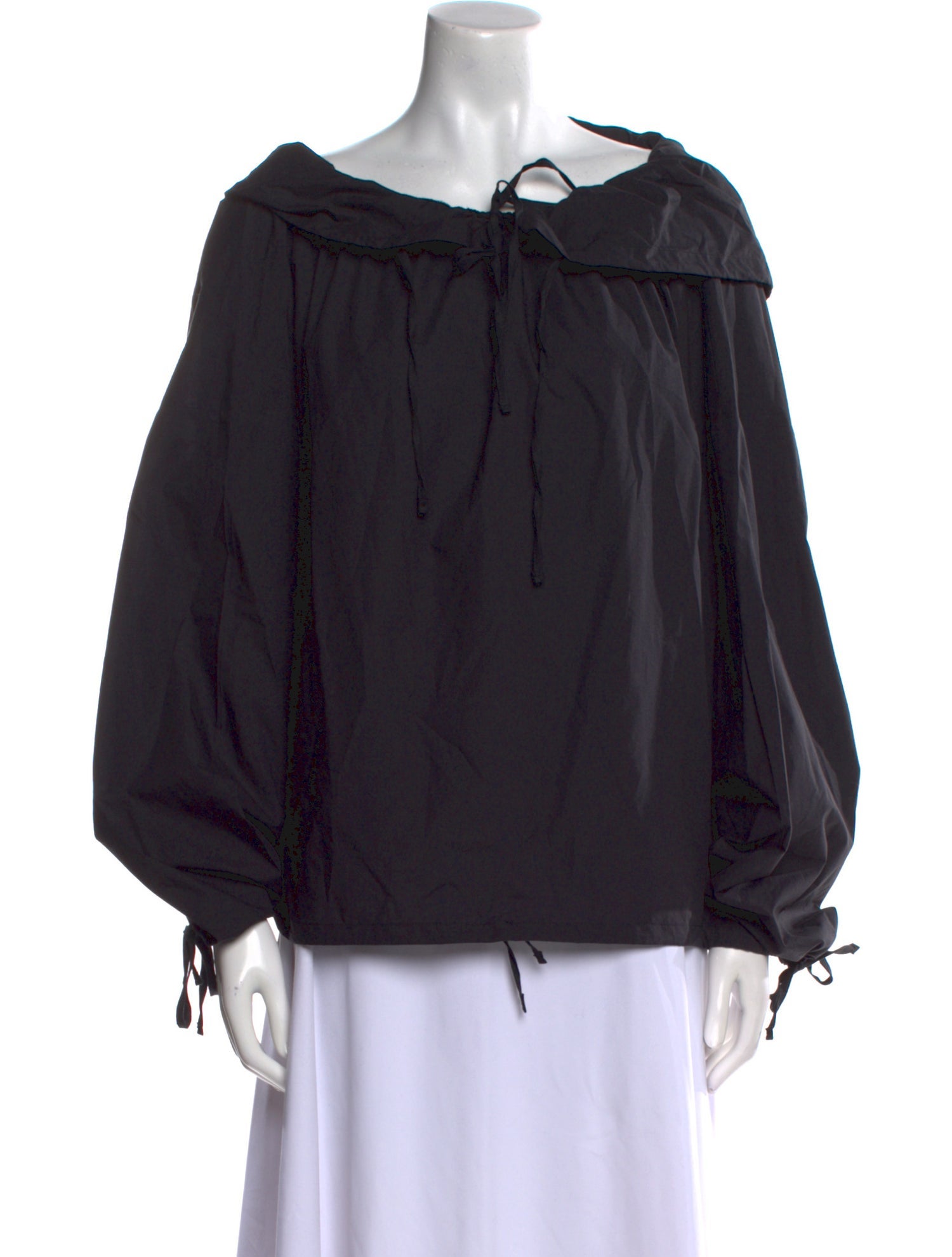 Baserange Off-The-Shoulder Long Sleeve Blouse