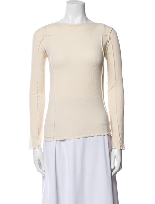 Baserange Bateau Neckline Long Sleeve Blouse