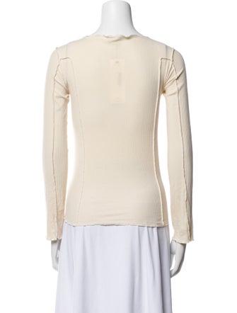 Baserange Bateau Neckline Long Sleeve Blouse