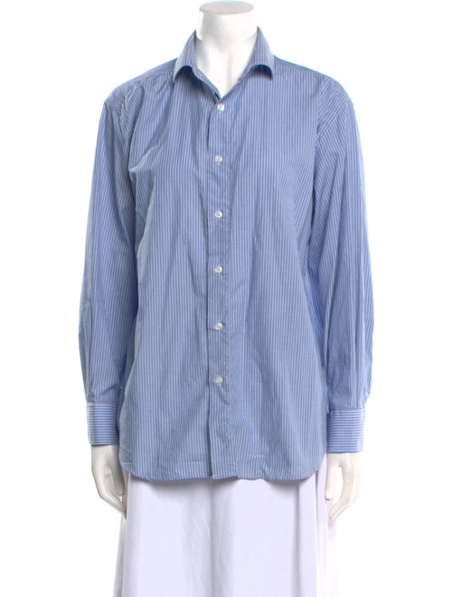 Baserange Striped Long Sleeve Button-Up Top