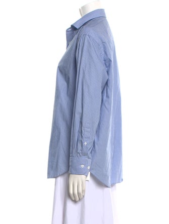 Baserange Striped Long Sleeve Button-Up Top