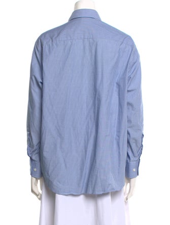 Baserange Striped Long Sleeve Button-Up Top