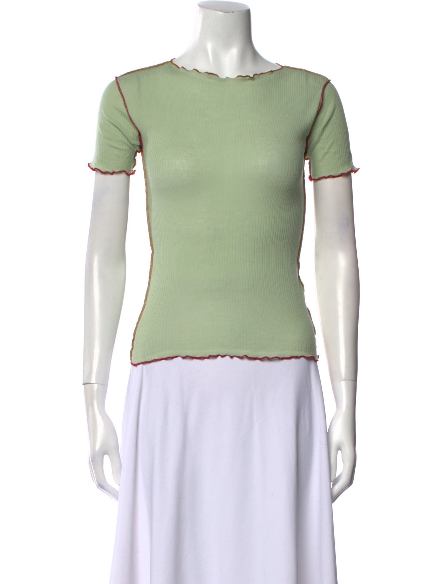 Baserange Bateau Neckline Short Sleeve T-Shirt