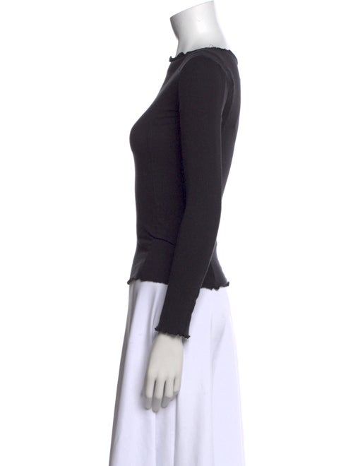 Baserange Bateau Neckline Long Sleeve Top