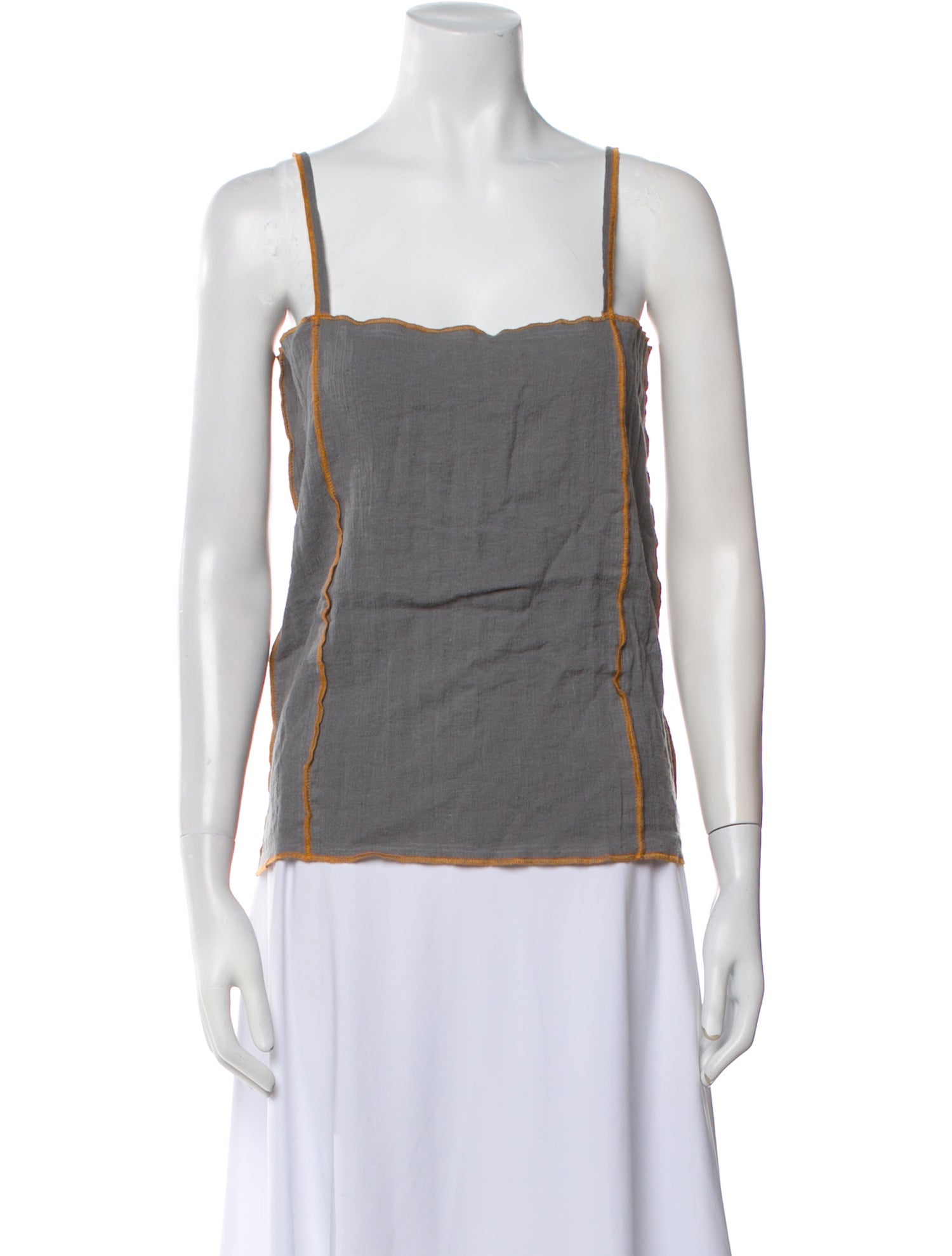 Baserange Square Neckline Sleeveless Top