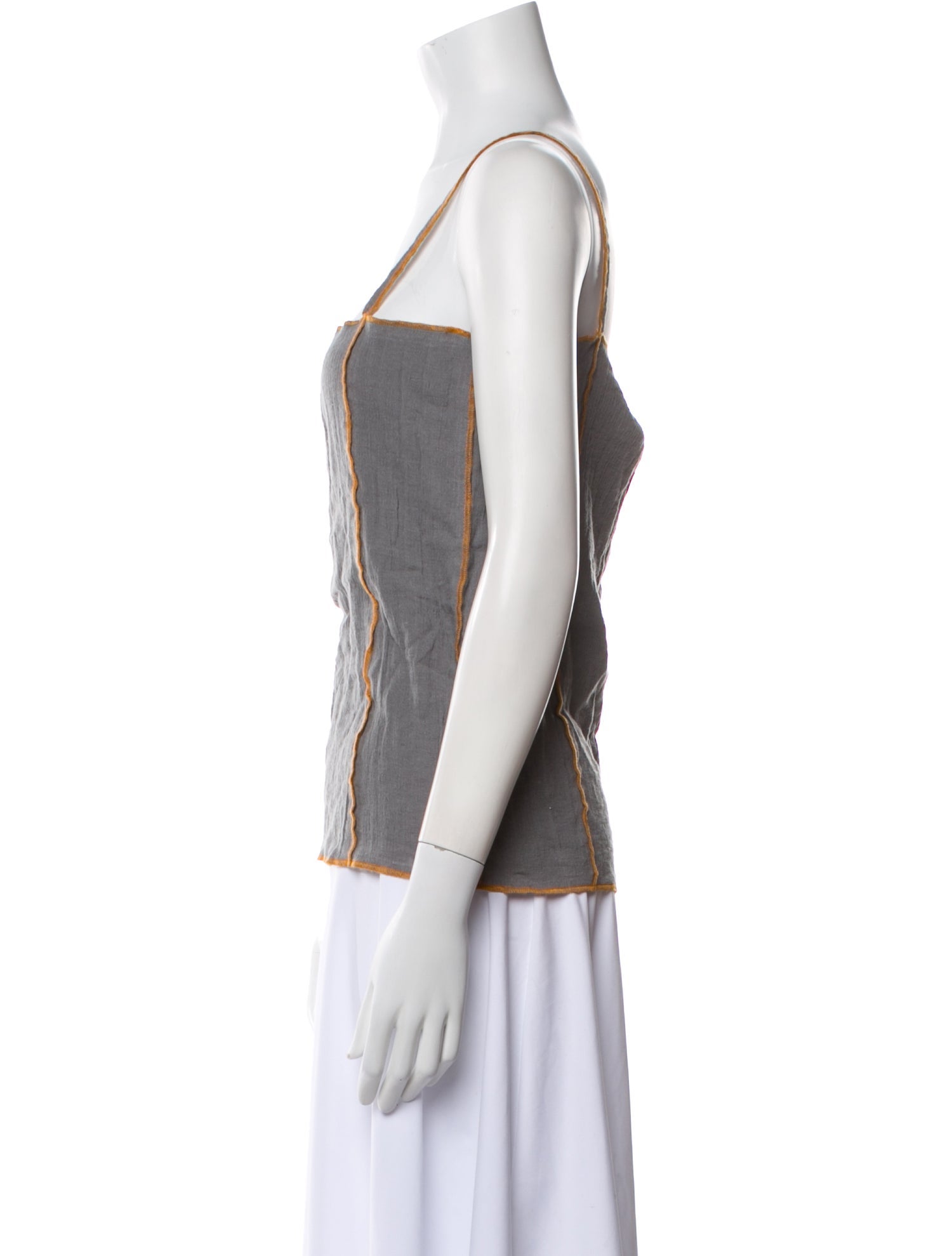 Baserange Square Neckline Sleeveless Top