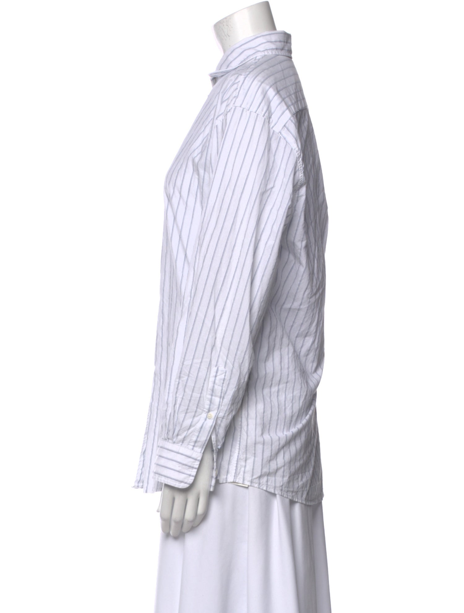 Baserange Striped Long Sleeve Button-Up Top