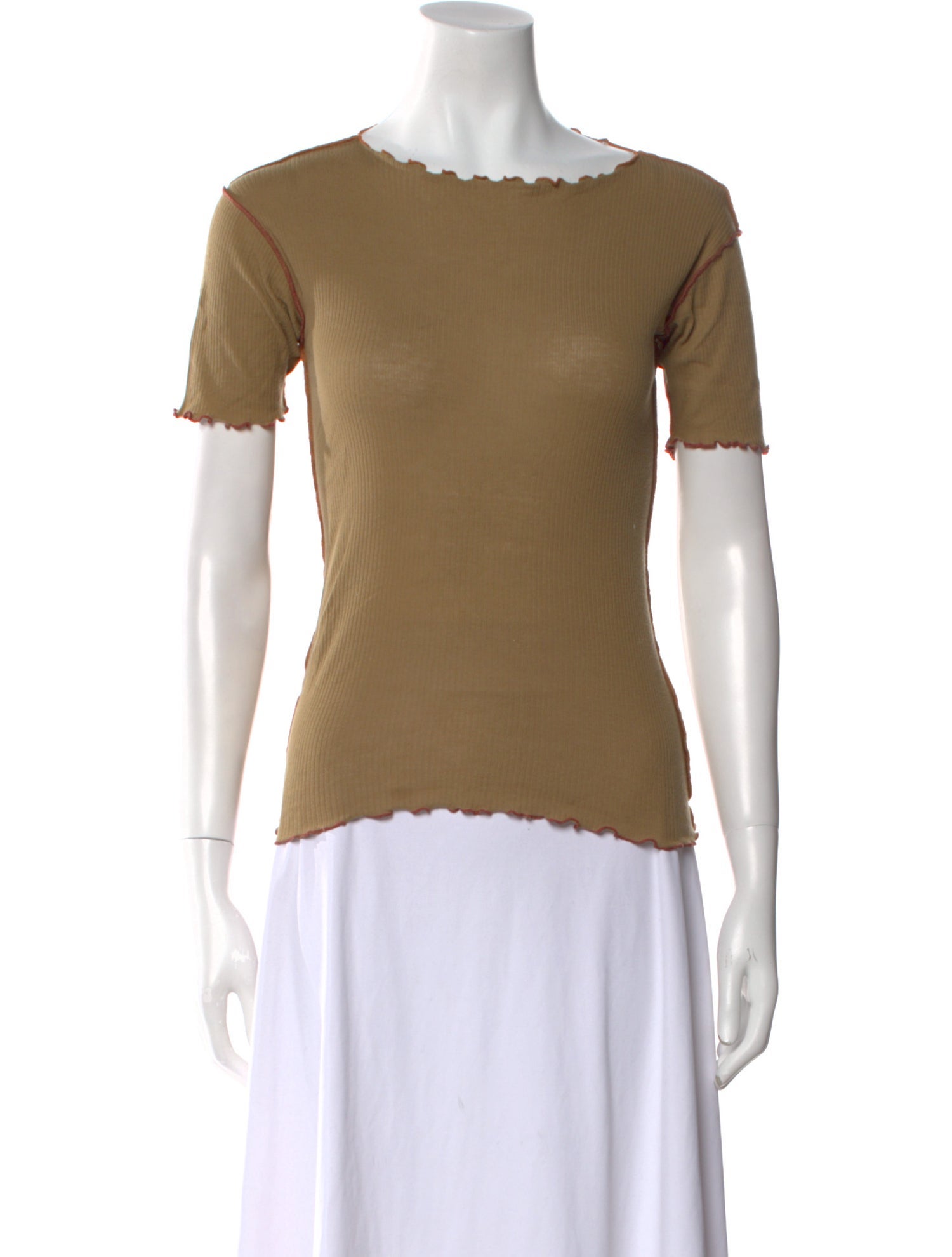 Baserange Bateau Neckline Short Sleeve T-Shirt