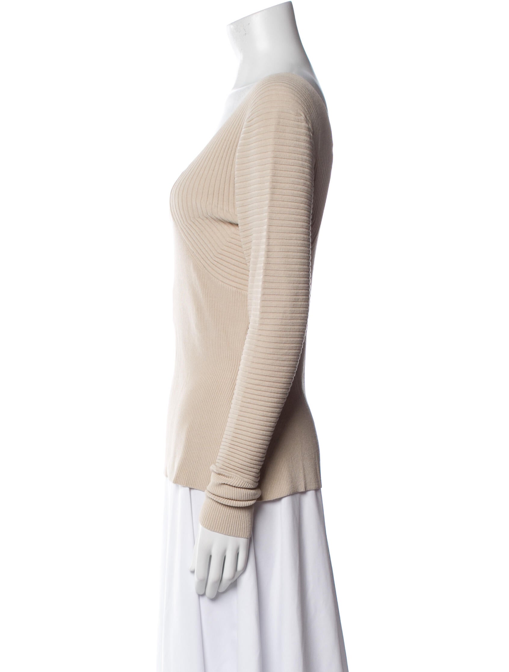 Baserange Square Neckline Long Sleeve Top