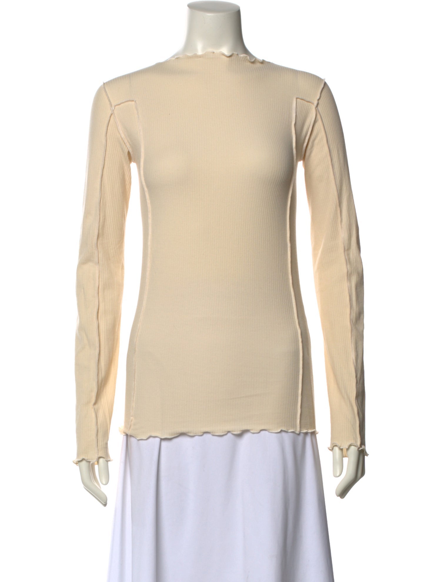 Baserange Bateau Neckline Long Sleeve Top