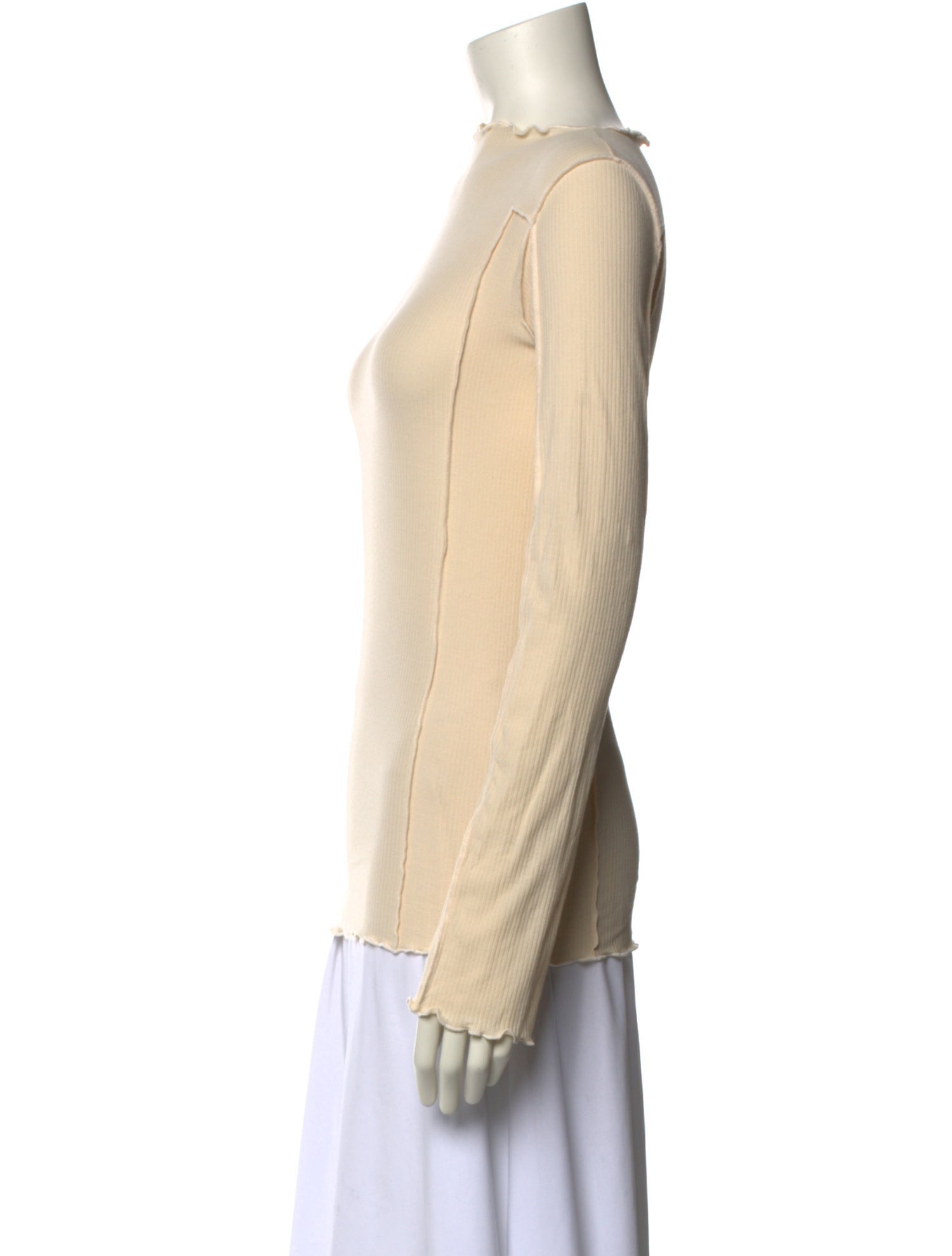 Baserange Bateau Neckline Long Sleeve Top