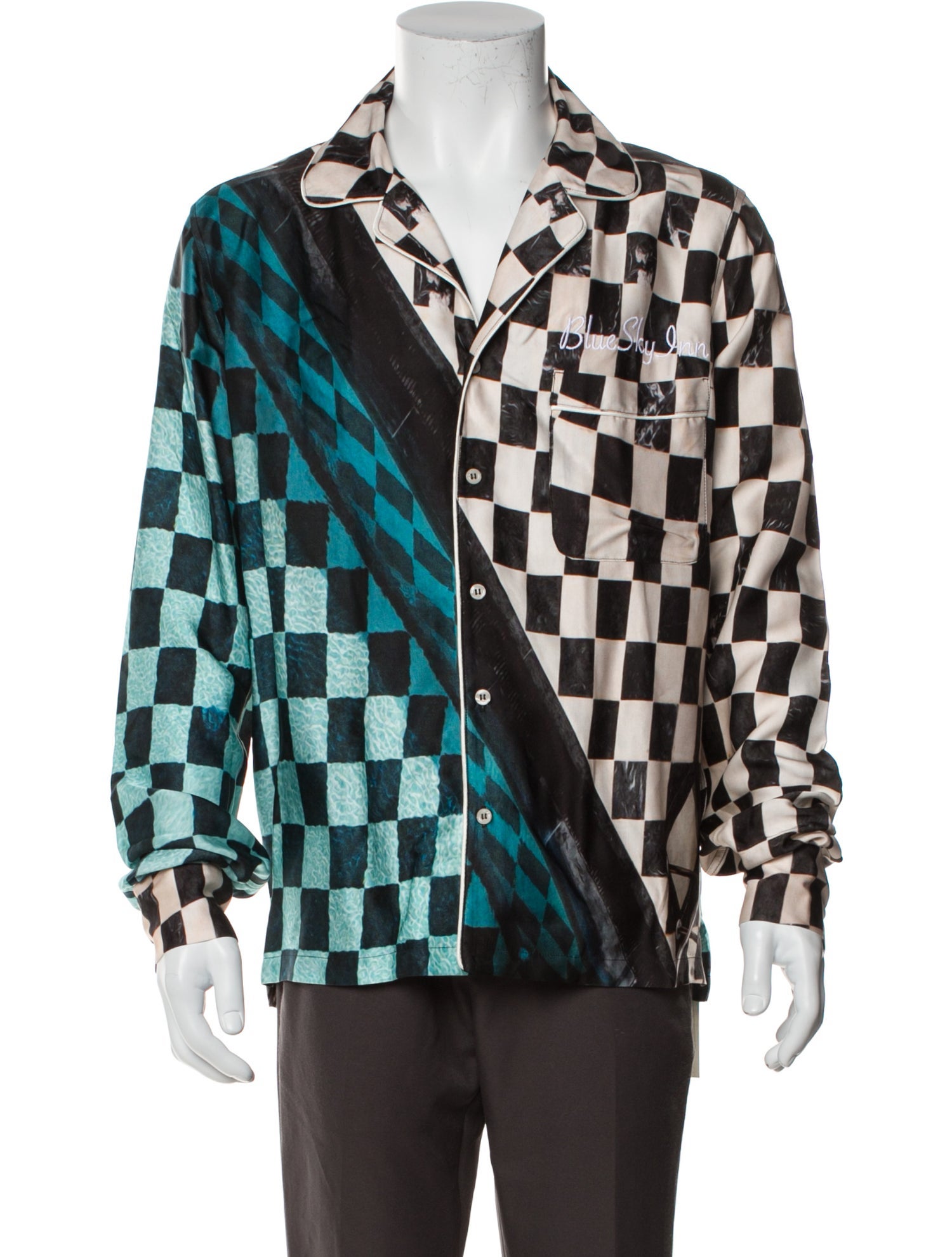 Blue Sky Inn Plaid Print Long Sleeve Shirt w/ Tags