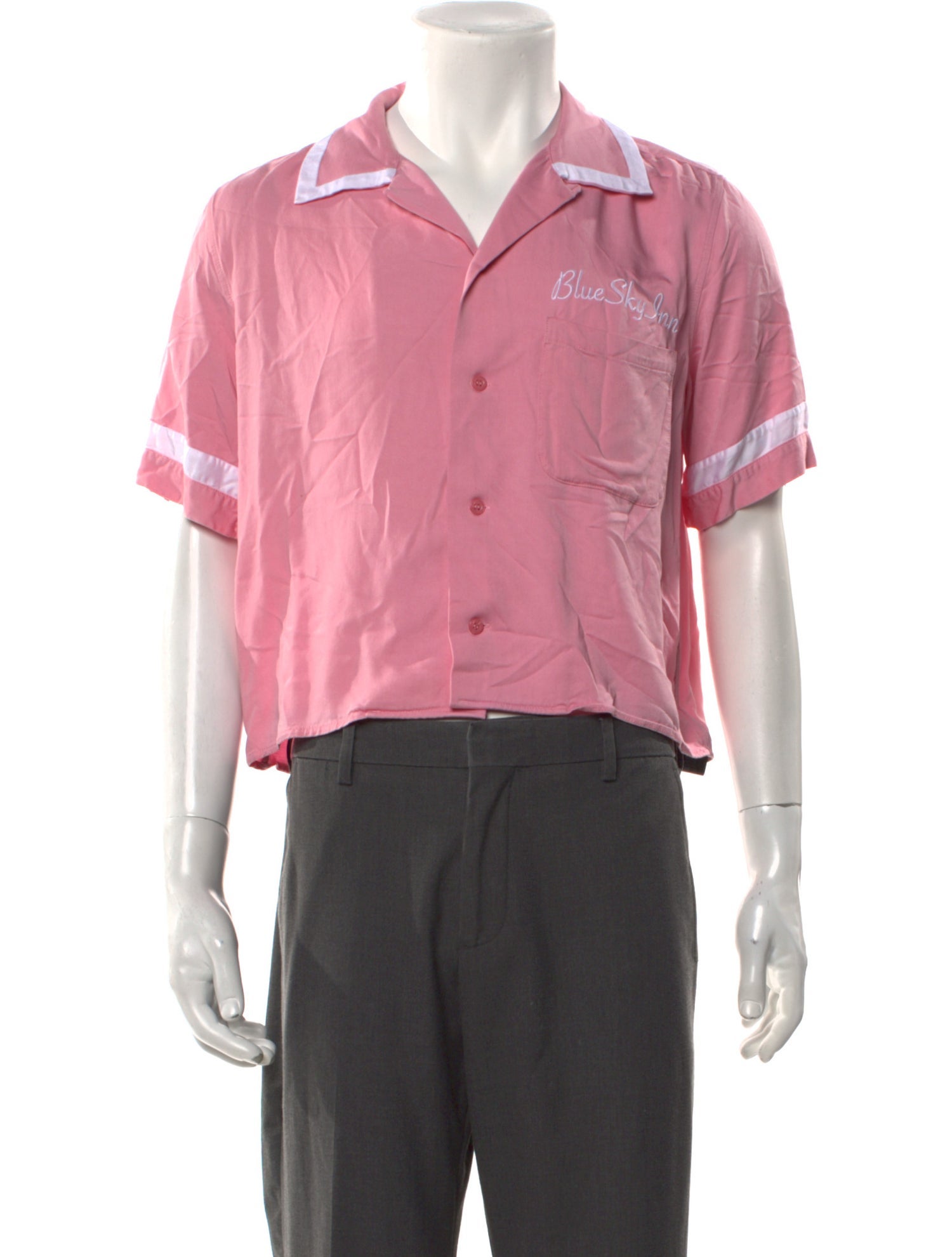 Blue Sky Inn Collar Short Sleeve Polo Shirt