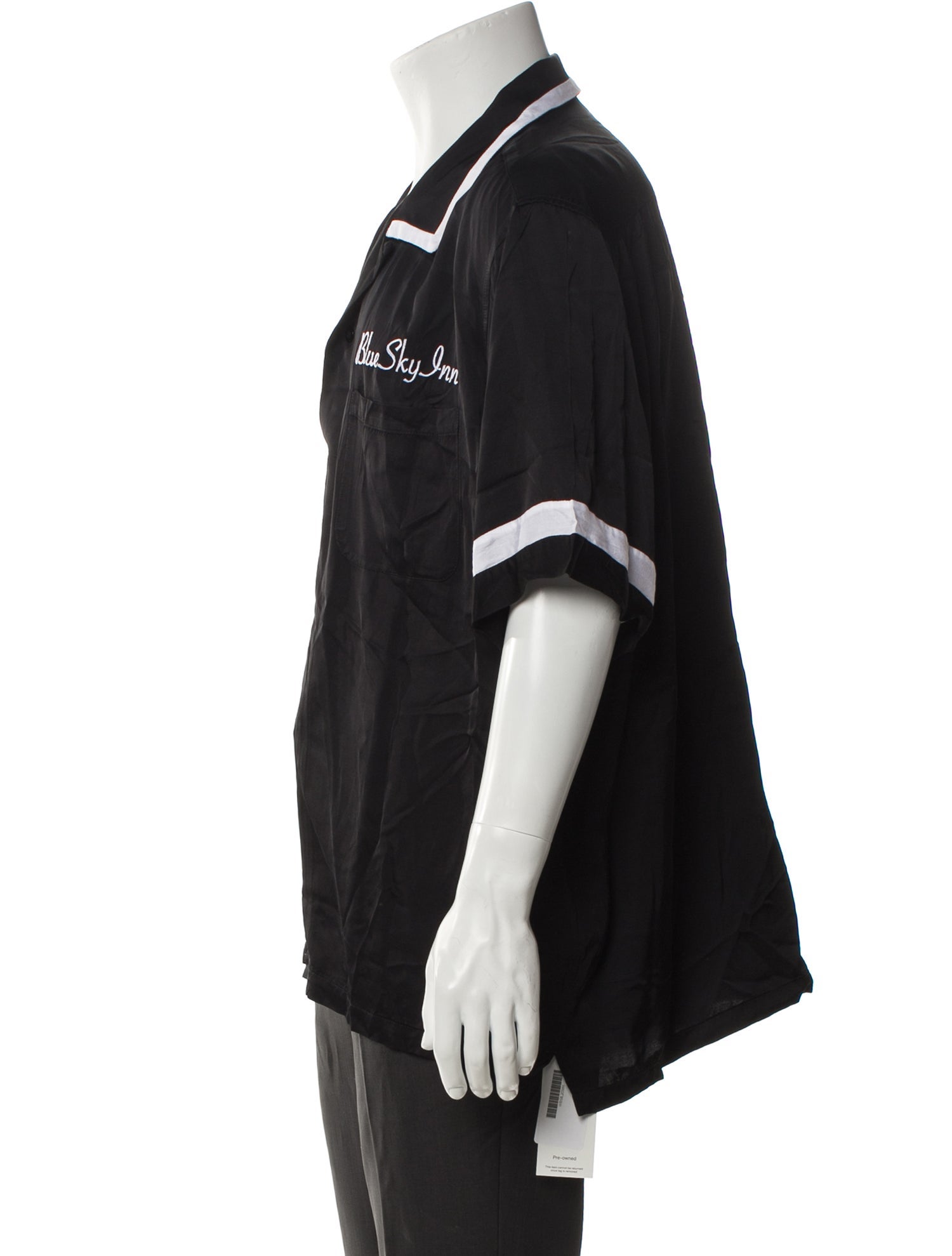 Blue Sky Inn Striped Embroidered Accent Pajama Top