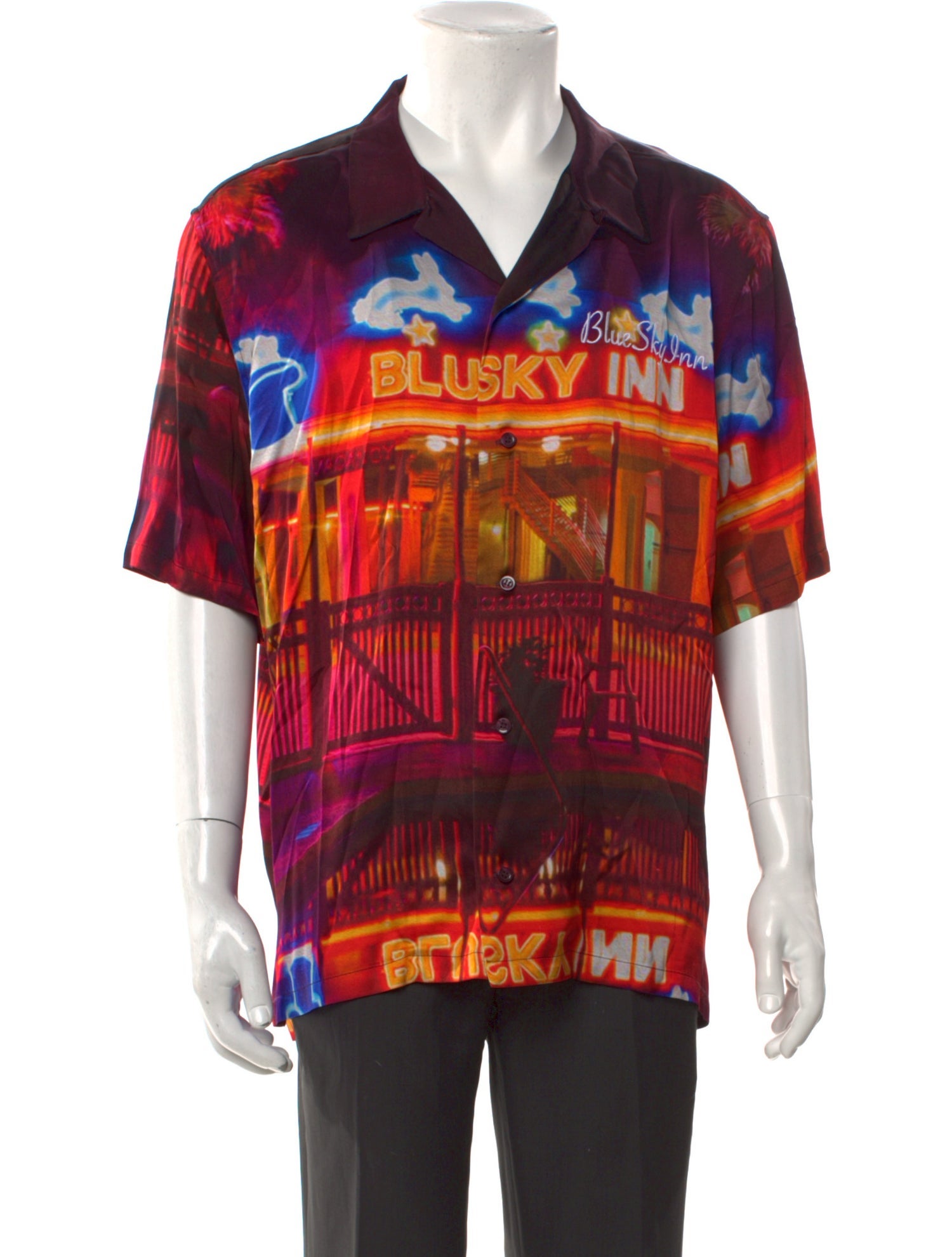 Blue Sky Inn Printed Three-Quarter Sleeve Shirt