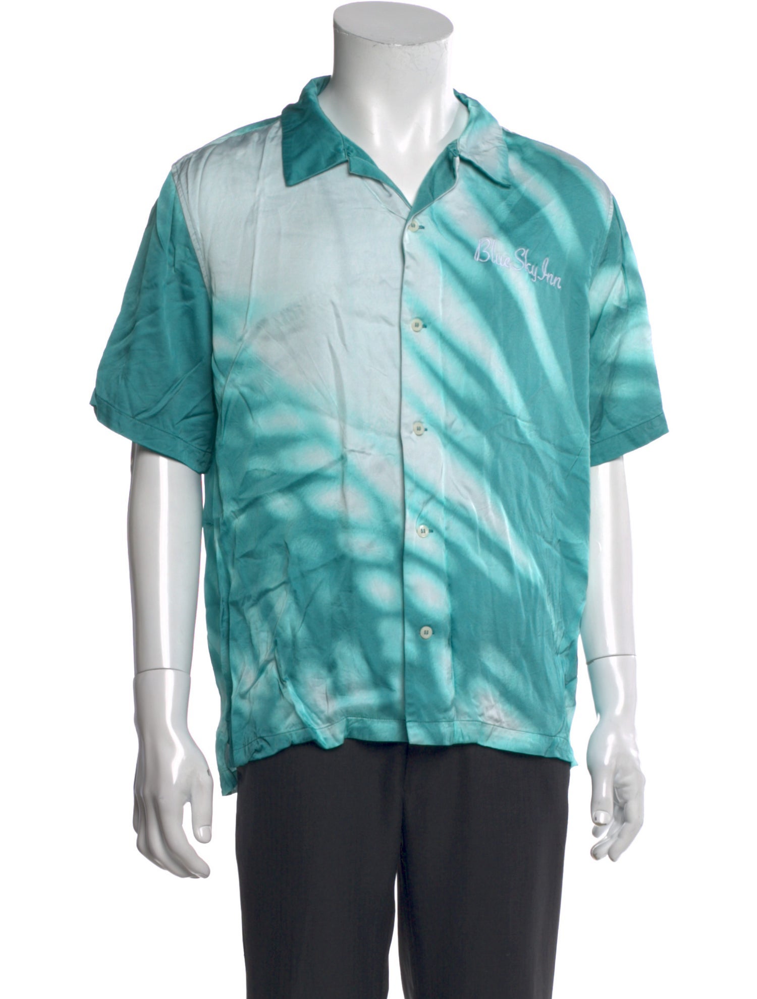 Blue Sky Inn Tie-Dye Print Short Sleeve Shirt