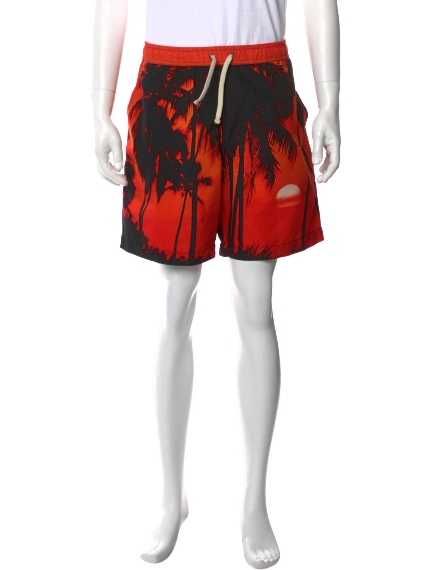 Blue Sky Inn Printed Mesh Accents Swim Trunks