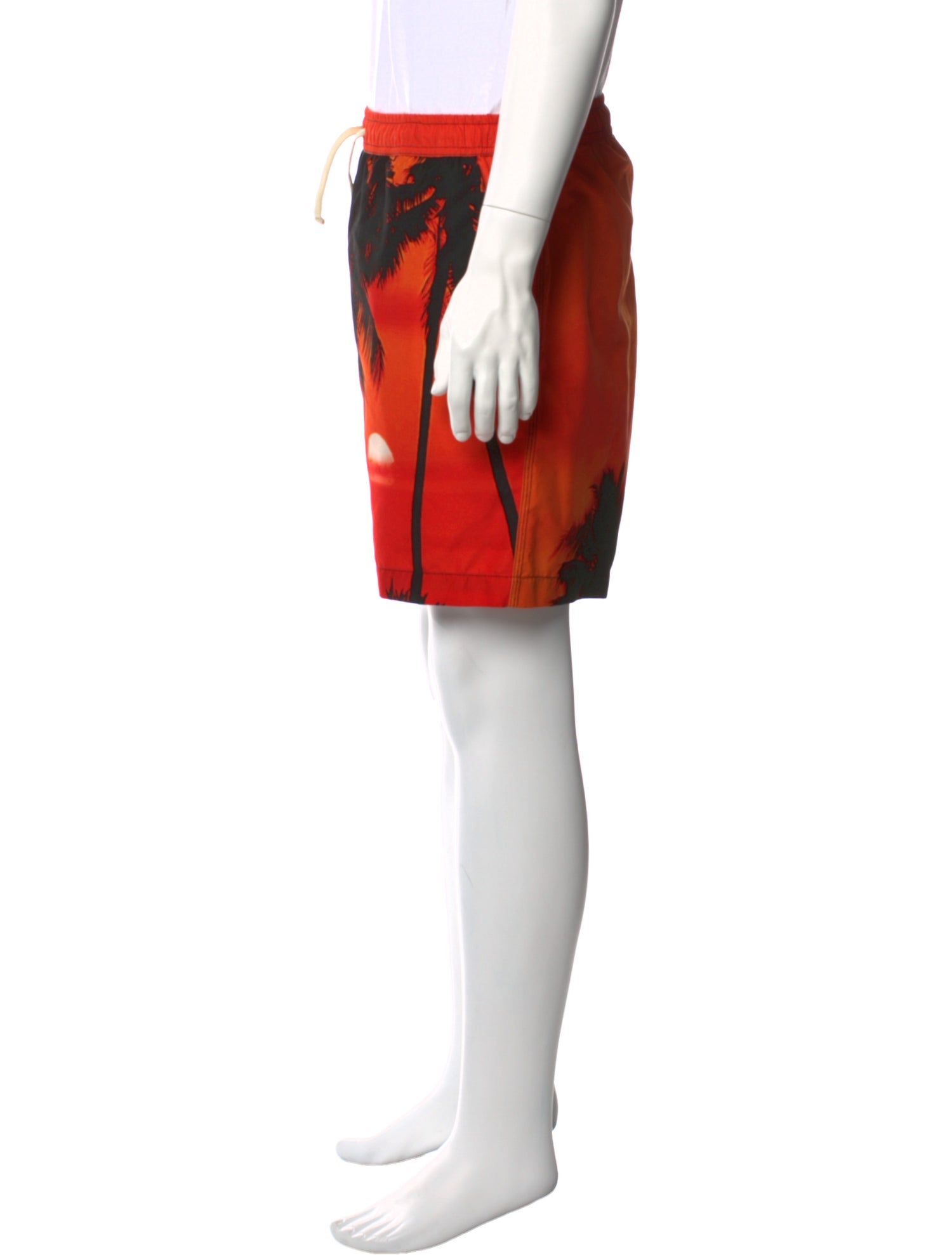 Blue Sky Inn Printed Mesh Accents Swim Trunks