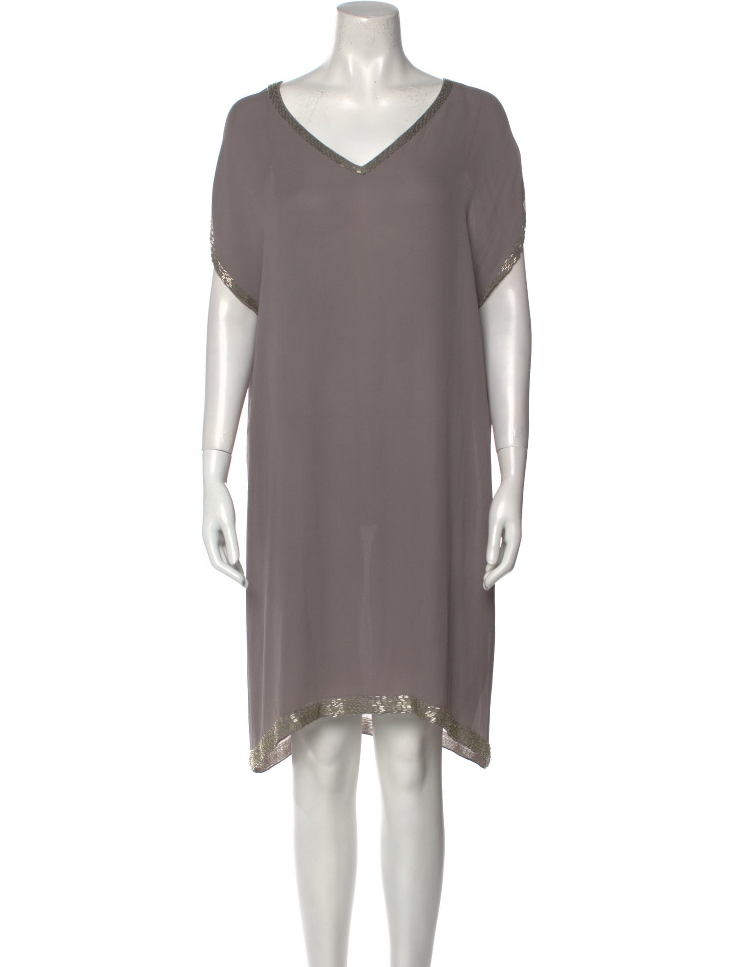 Bianca Spender V-Neck Knee-Length Dress