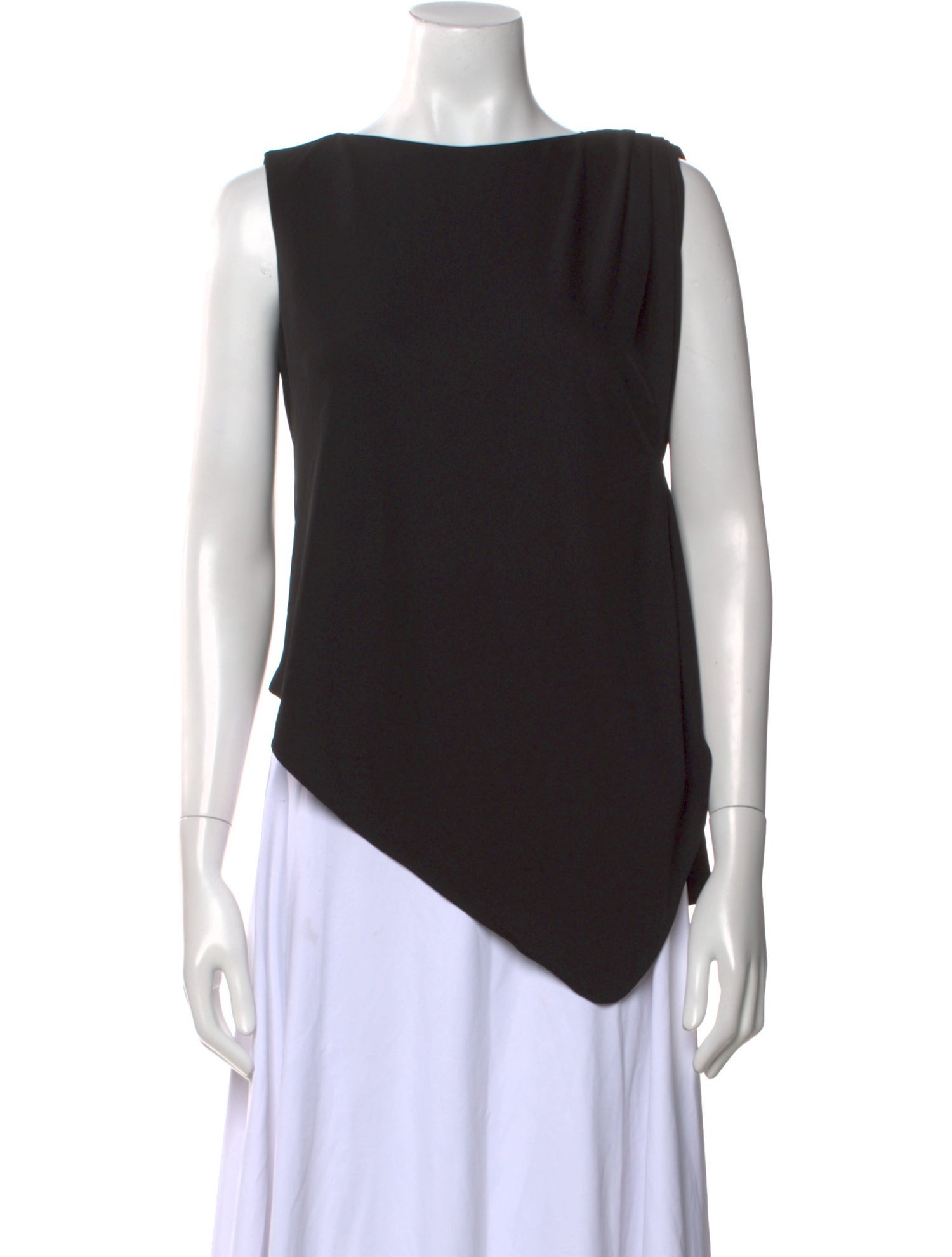 Bianca Spender Bateau Neckline Sleeveless Top