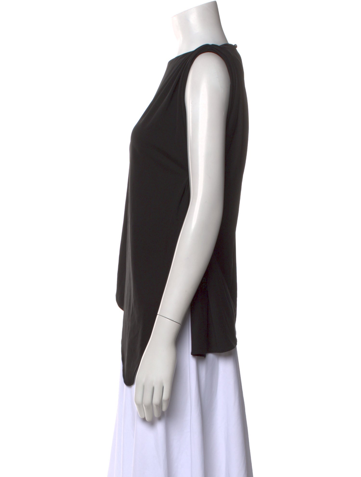 Bianca Spender Bateau Neckline Sleeveless Top