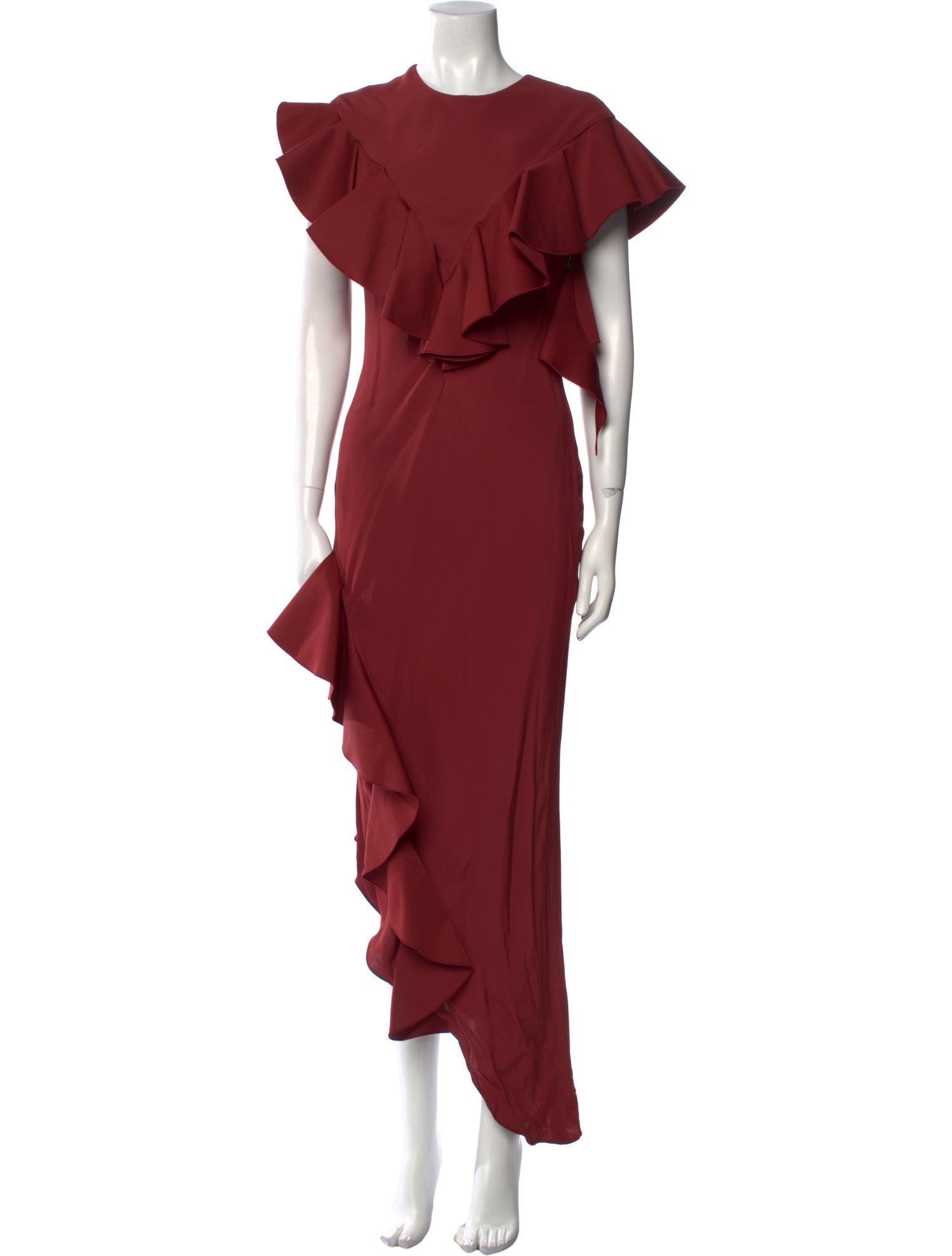 Bianca Spender Crew Neck Long Dress