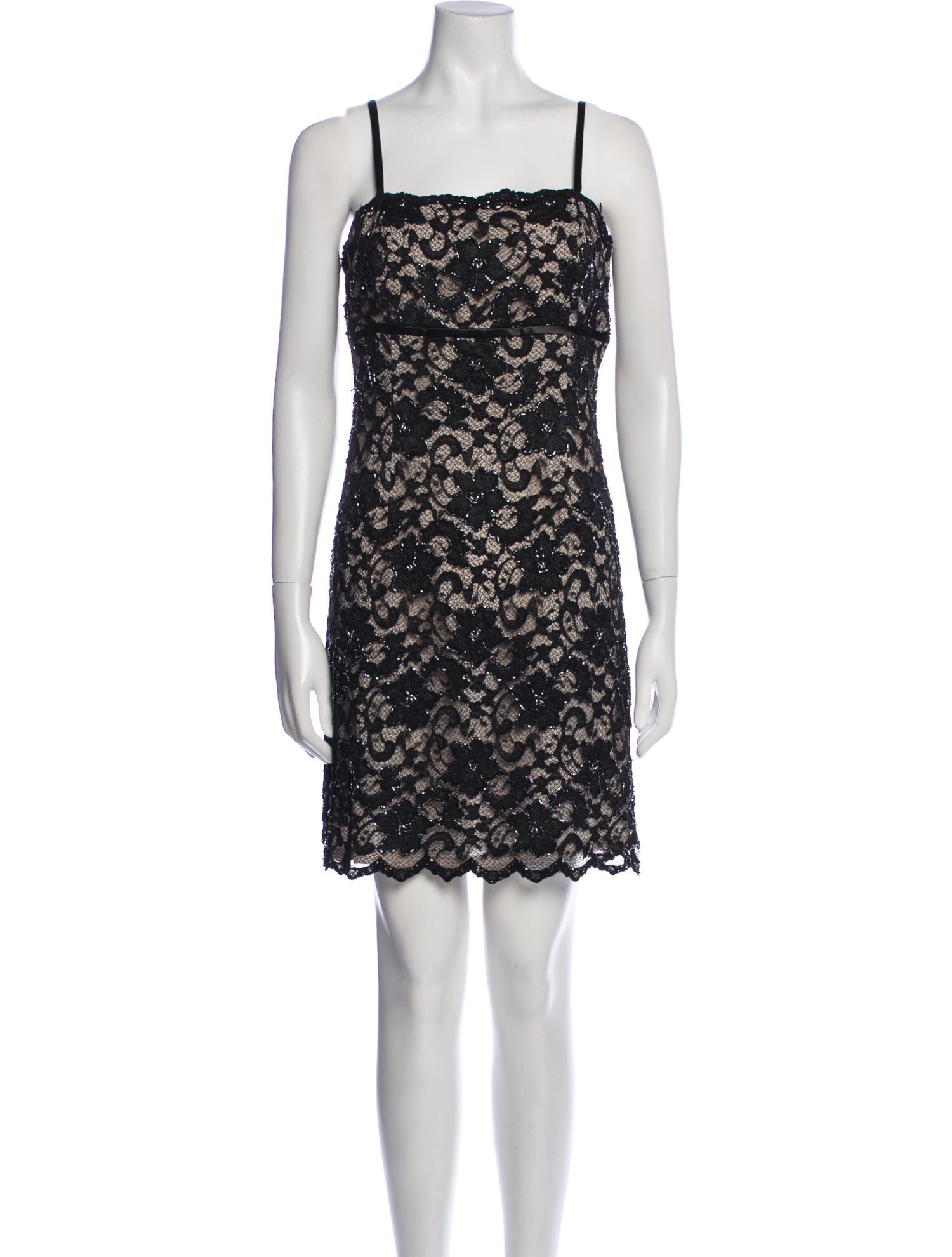 Basix Lace Pattern Mini Dress