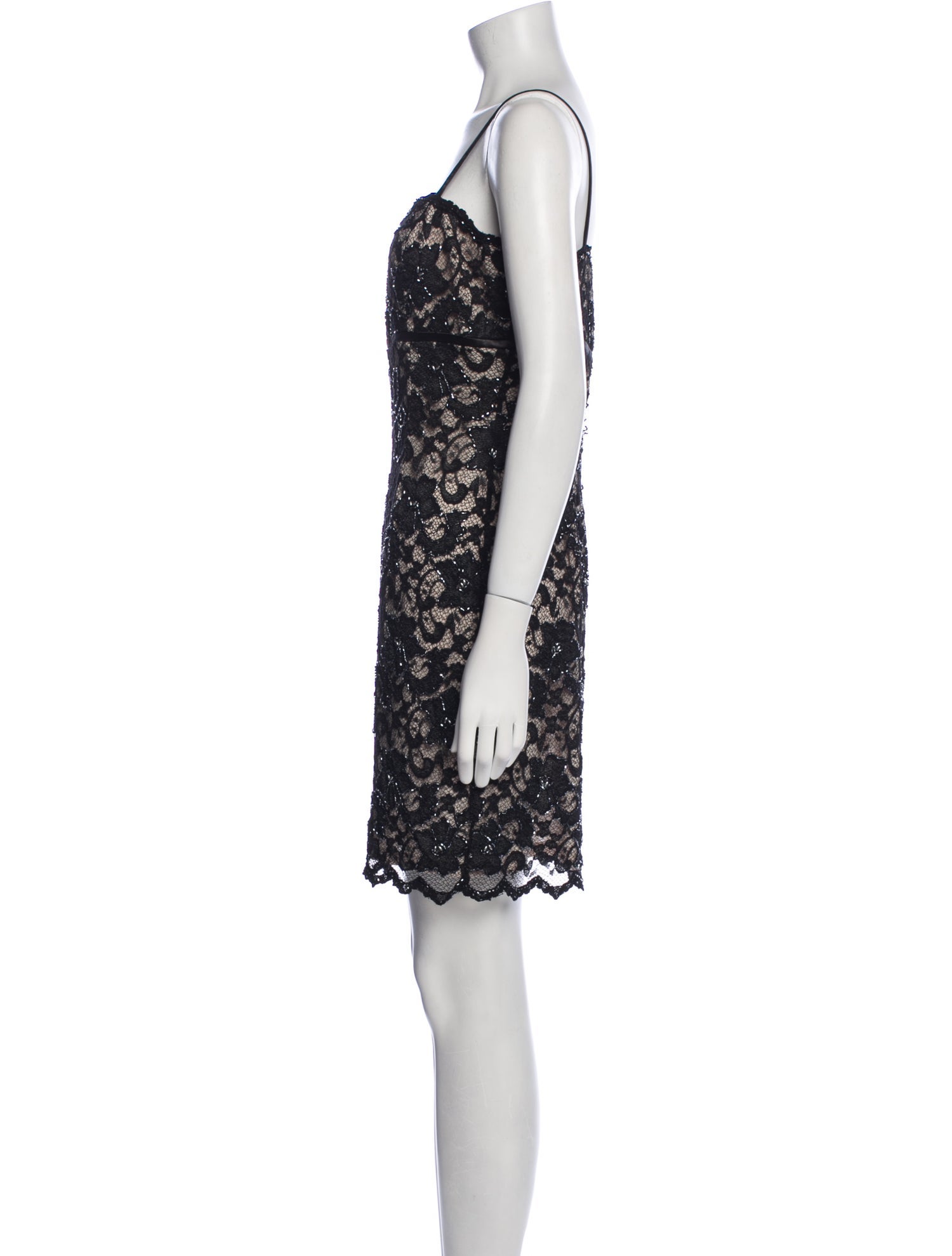Basix Lace Pattern Mini Dress
