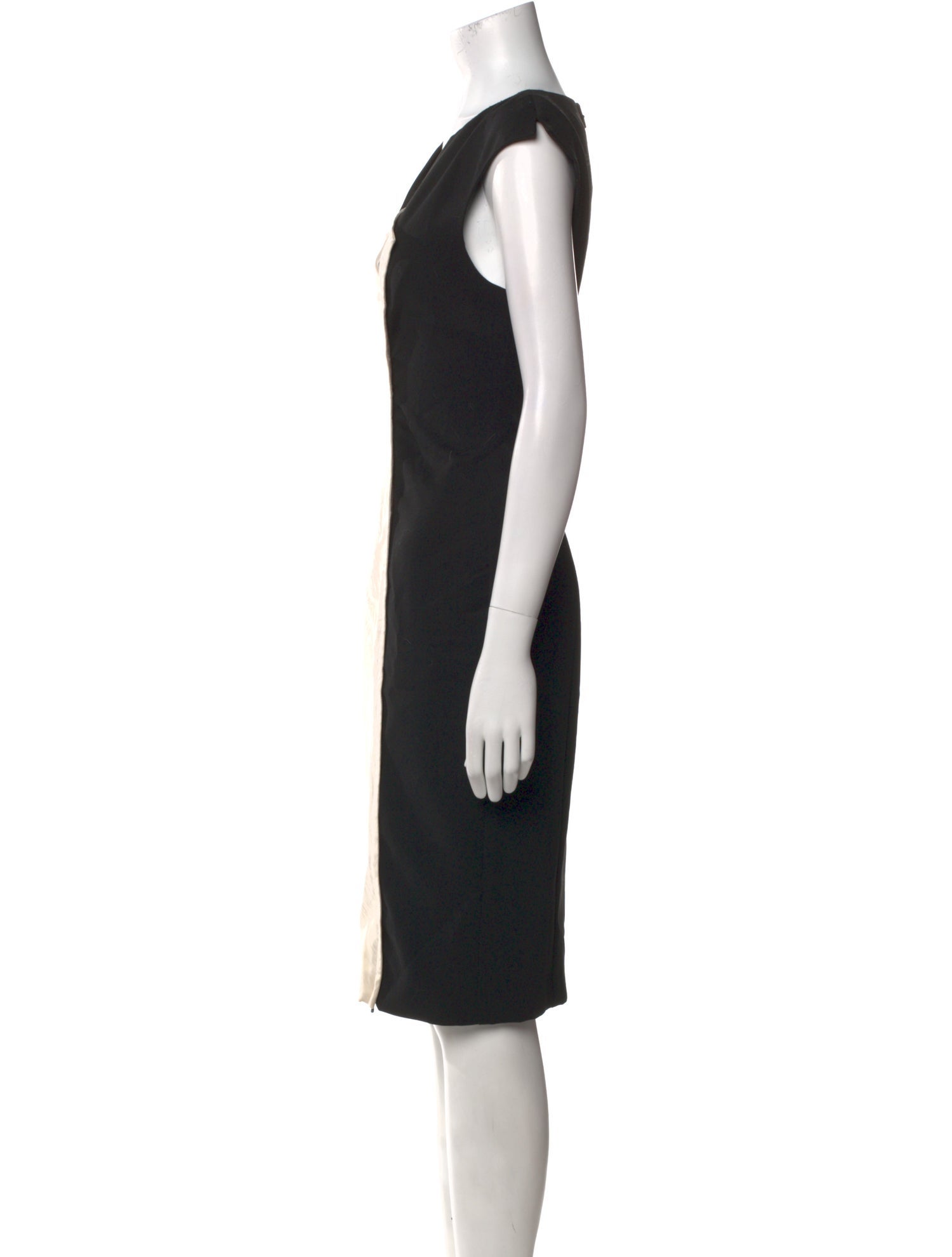 Basix Colorblock Pattern Knee-Length Dress