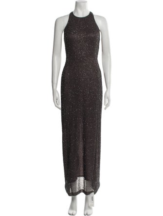 Basix Silk Long Dress